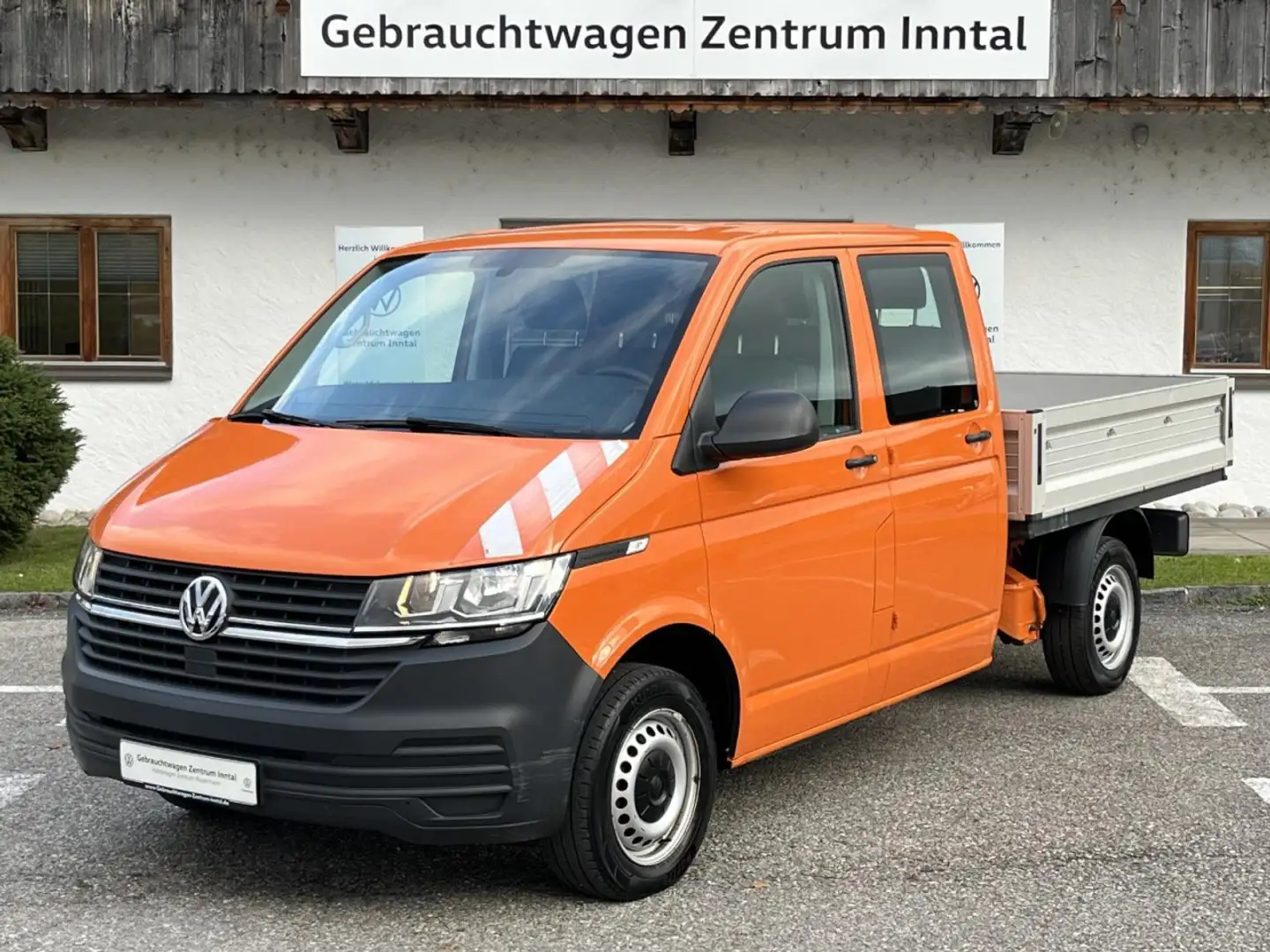 Volkswagen Transporter Pritsche DoKa LR 2,0 TDI (AHK, Klima) Arancione - 2