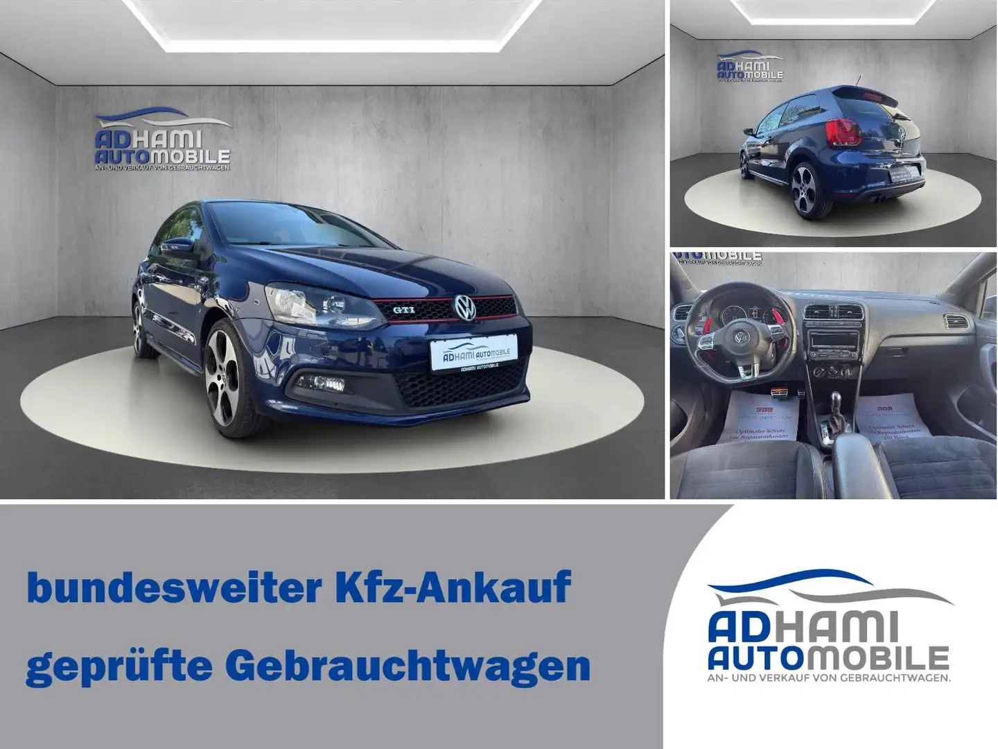 Volkswagen Polo V GTI/DSG/LEDER-ALCANATARA/1.HAND/TRAUM! Bleu - 2