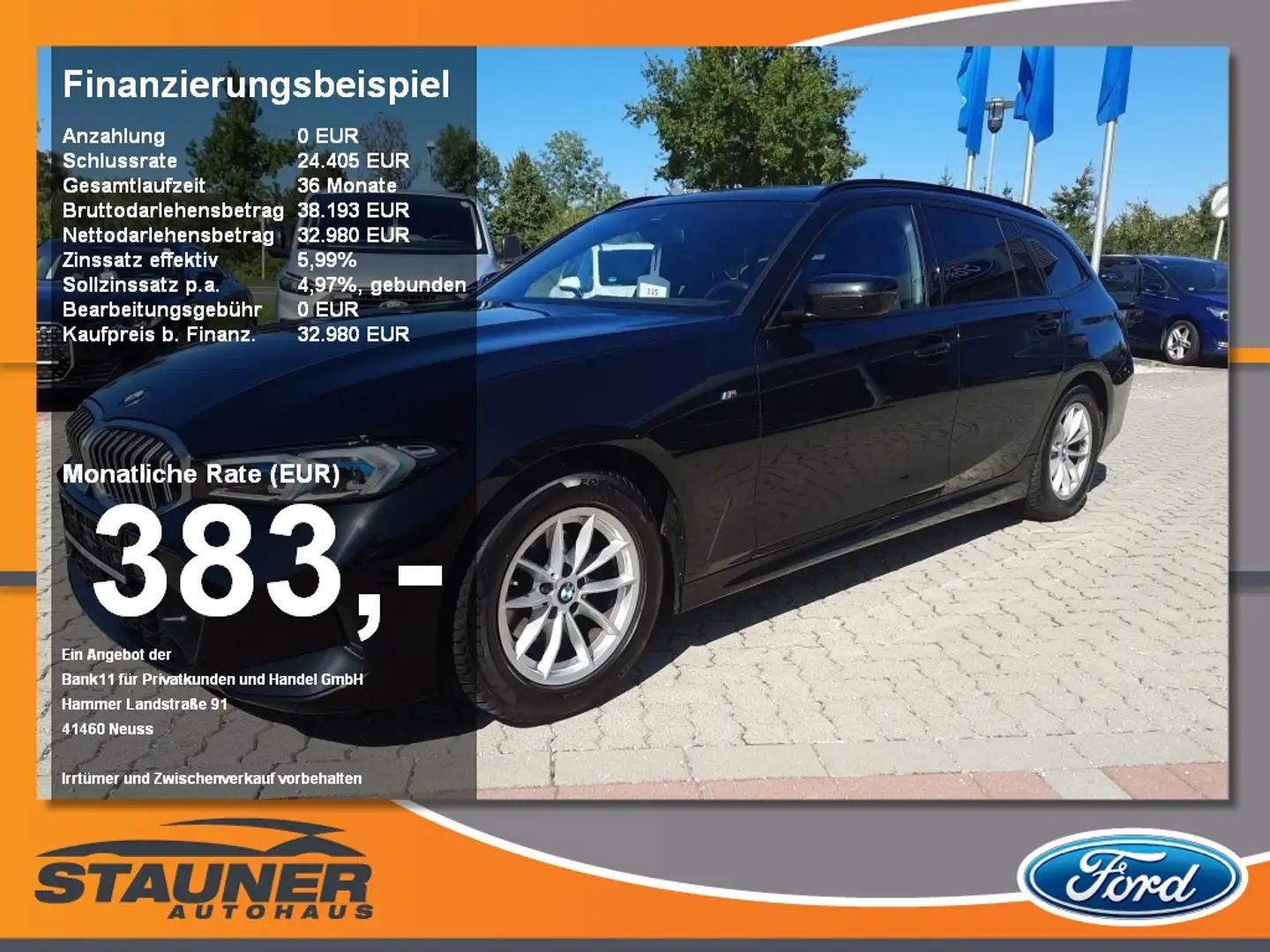 BMW 318 i Touring M-Sport AHK Navi Kamera ACC HuD Чорний - 1