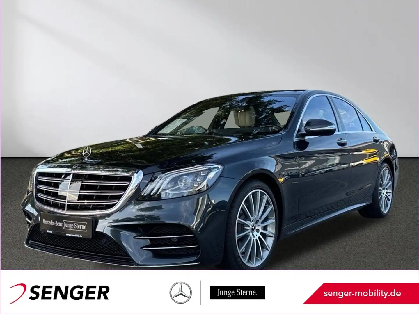 Mercedes-Benz S 400 d 4M AMG Standheizung Pano Burmester 360°K Zwart - 1