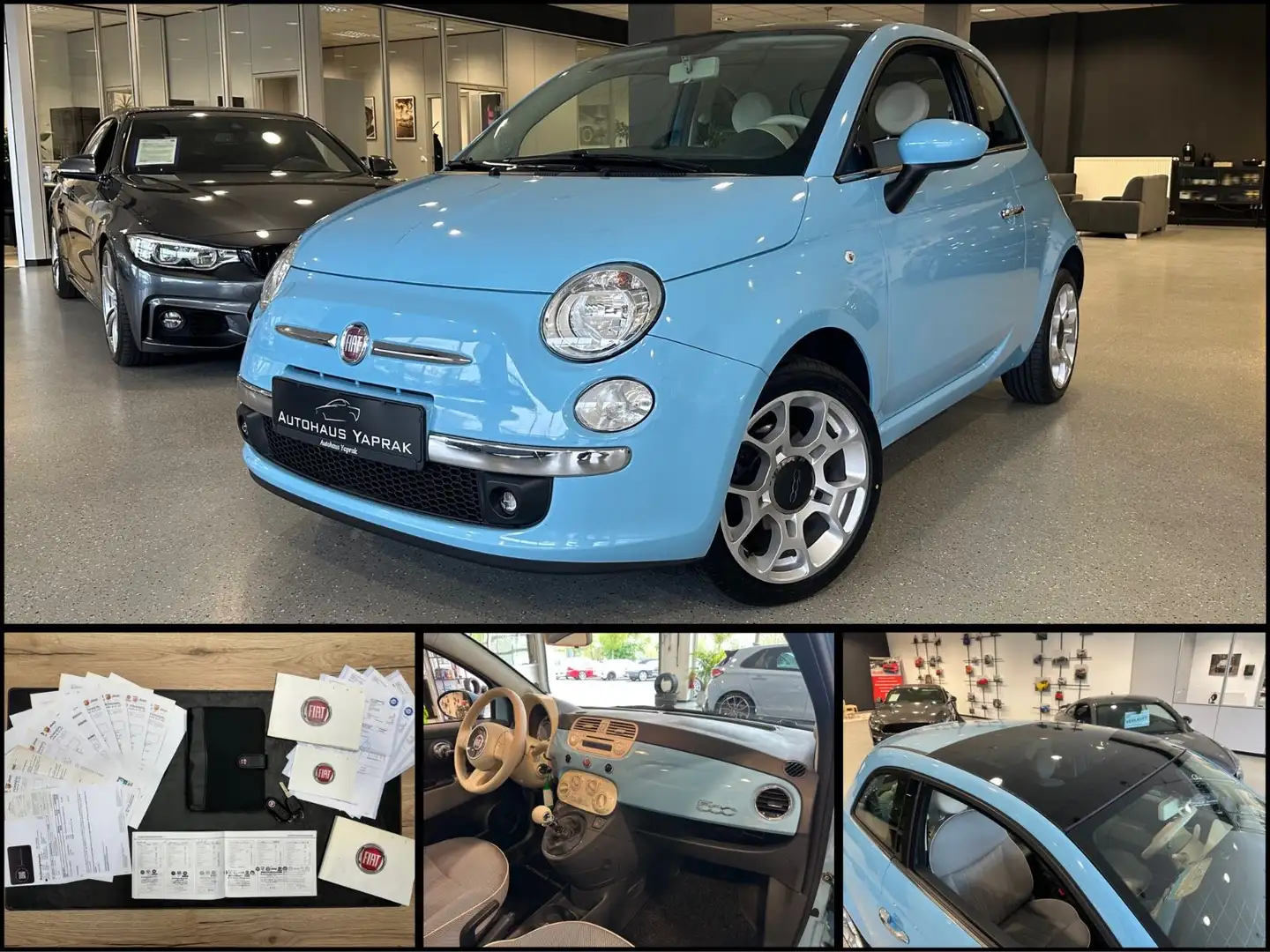 Fiat 500 Azzurro Volare|Pano|HU/AU+Service Bleu - 1