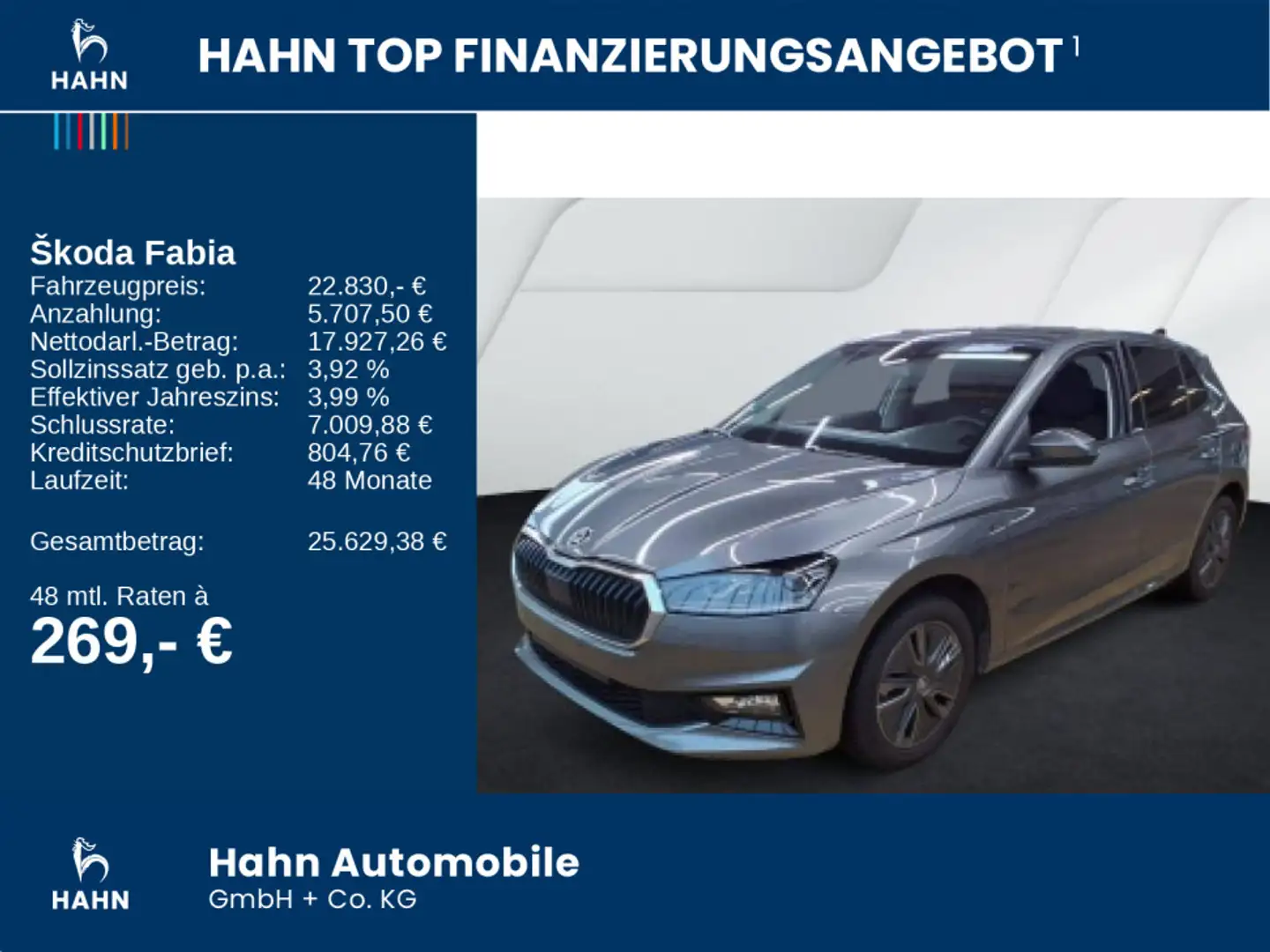 Skoda Fabia 1.0TSI DSG Tour ACC Navi LED Link SHZ Cam Grau - 2