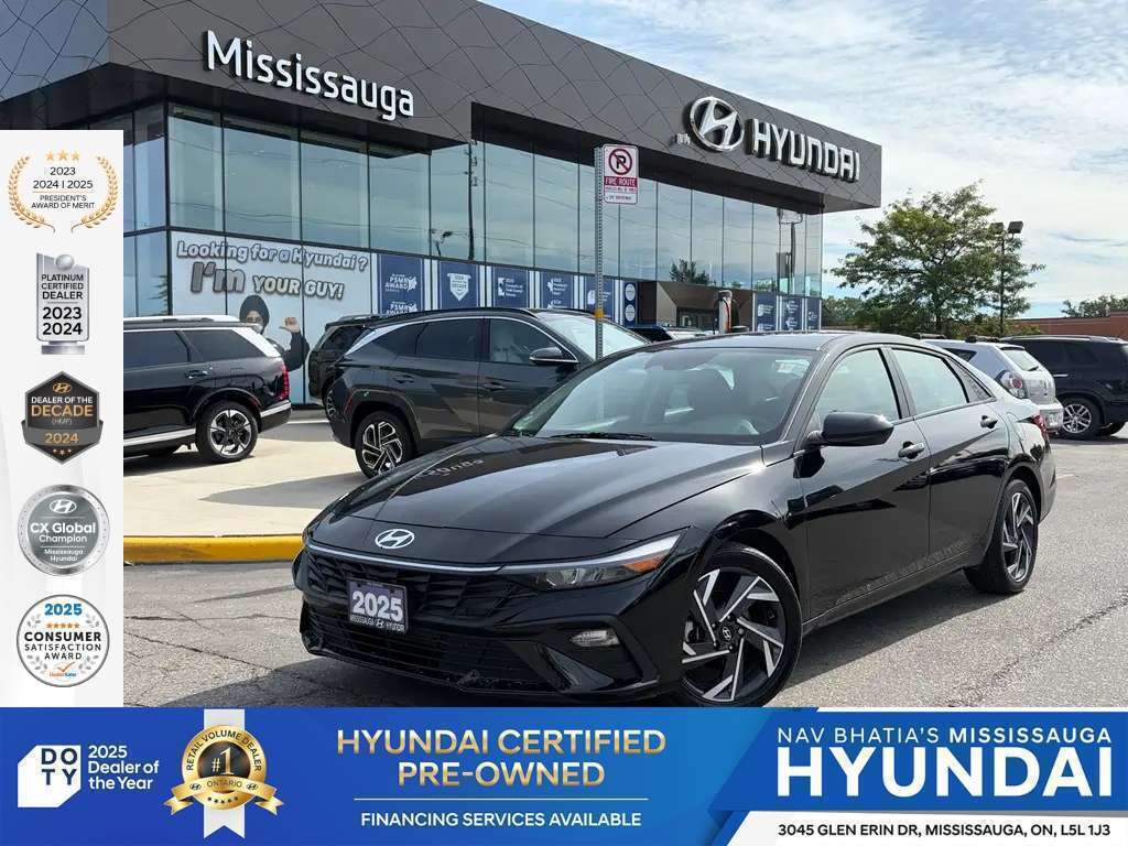 Black 2025 Hyundai Elantra Sedan  Automatic