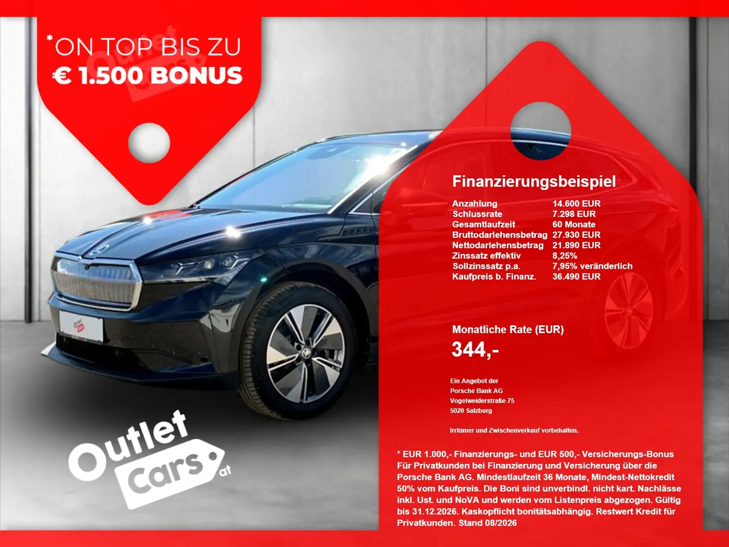 Skoda Enyaq iV 80 x Suite 195 kW MATRIX+ASSIST+AHK+LED Schwarz - 1