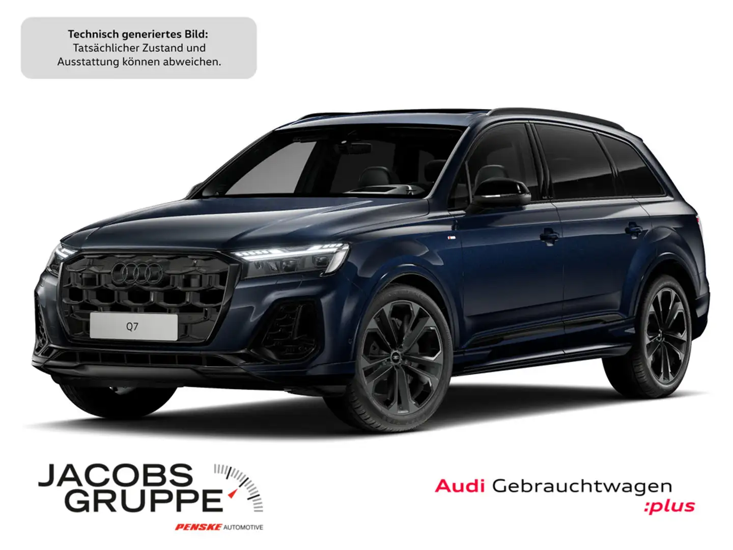 Audi Q7 55TFSI 2xS line/Black+/B+O Advanced/134UPE/Night/Laser/Pano/STHZ/Hu Bleu - 1