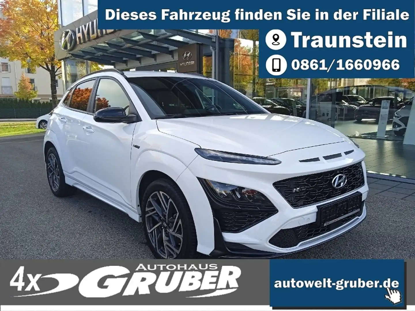 Hyundai KONA Automatik N-Line+Anhängerkupplung+Winterräder Blanc - 1