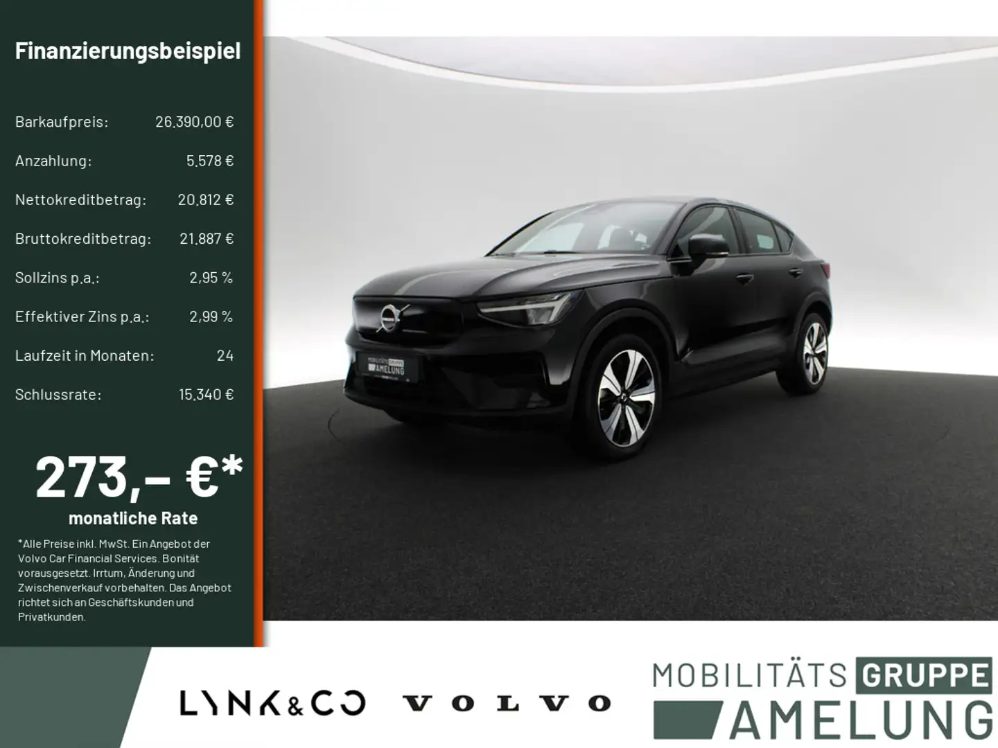 Volvo C40 Core Recharge Pure Electric 2WD LED PANO Schwarz - 1