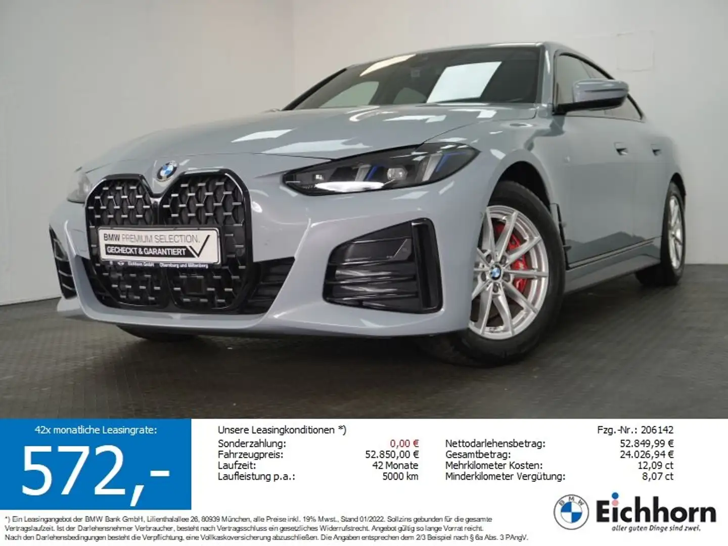 BMW 430 i xDrive Gran Coupé M Sportpaket Pro EGSD.AHK Gris - 1