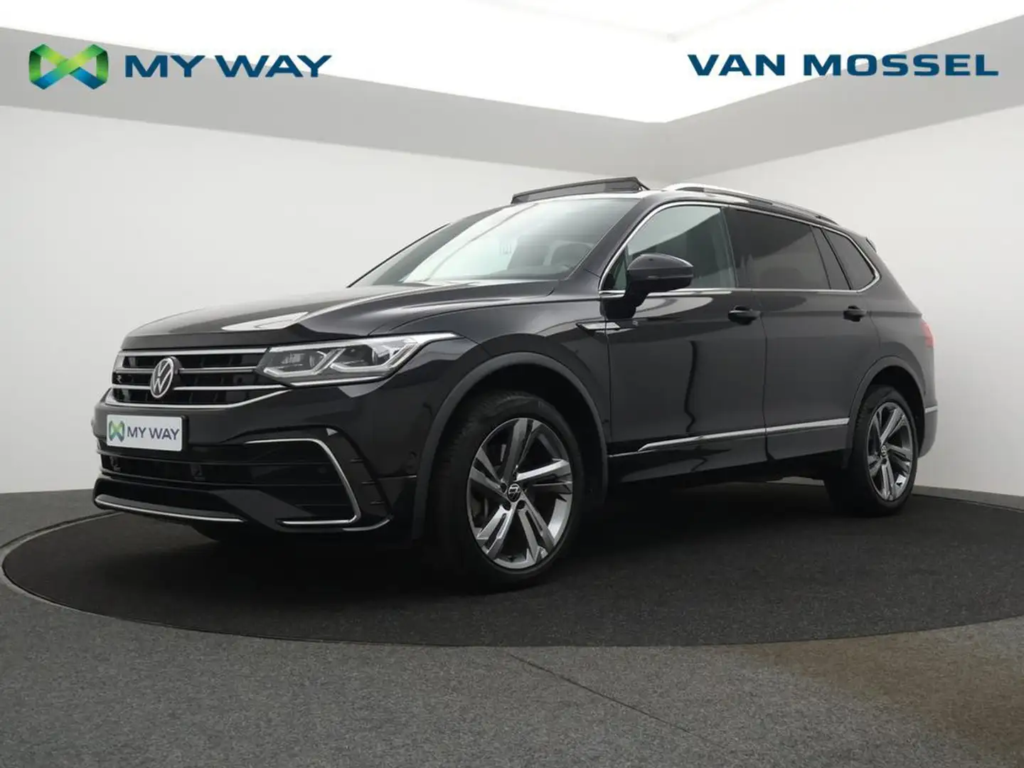 Volkswagen Tiguan Allspace Tiguan Allspace R-Line Business Premium 2.0TSI 4MOTION 190PK *AUTOMAAT*LEDER*PANO*7ZITPLAATS*NAVI*BLTH*CRUISE*... Czarny - 1