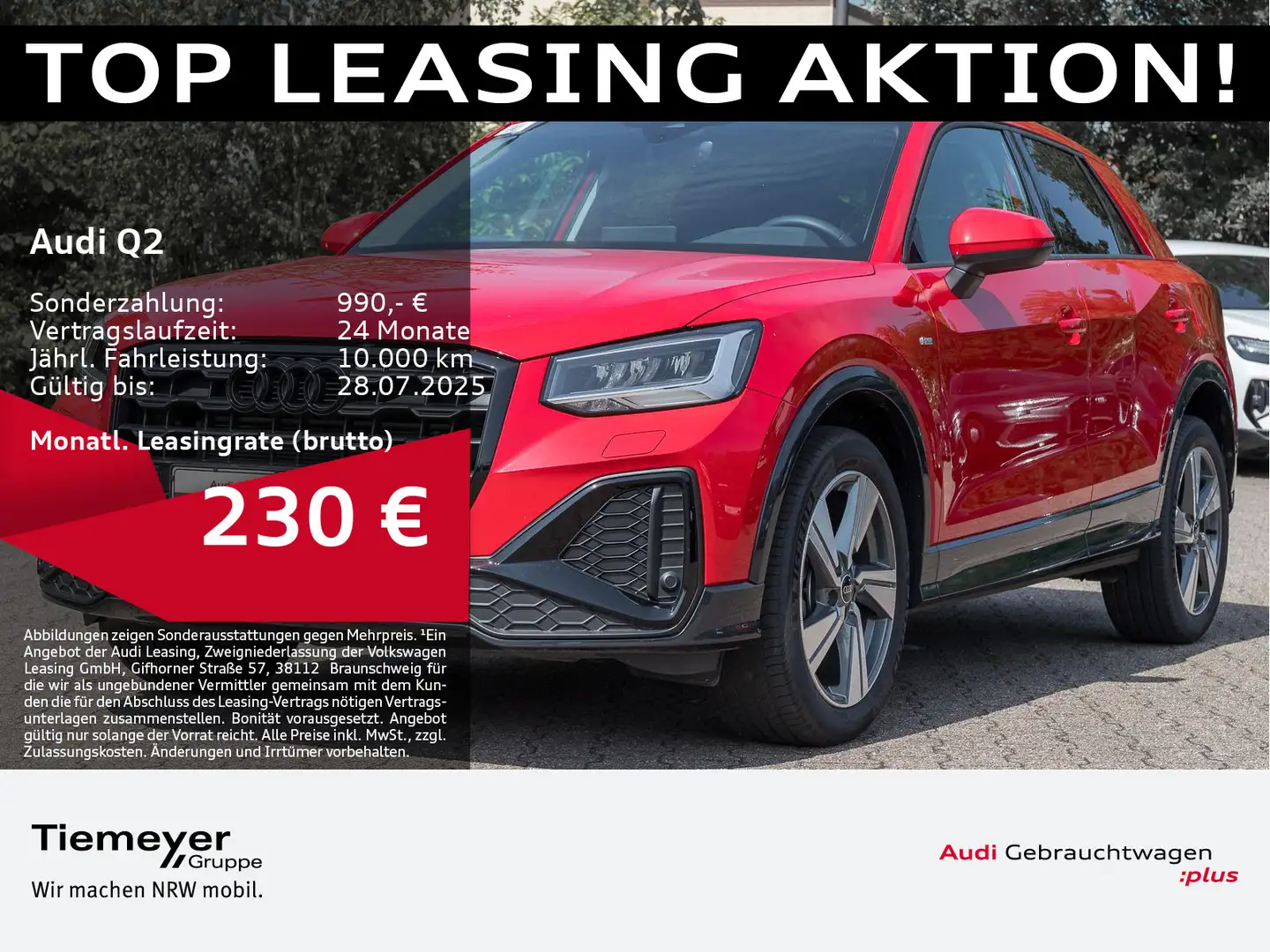 Audi Q2 35 TFSI S LINE NAVI+ AHK OPTIK+ Rot - 1