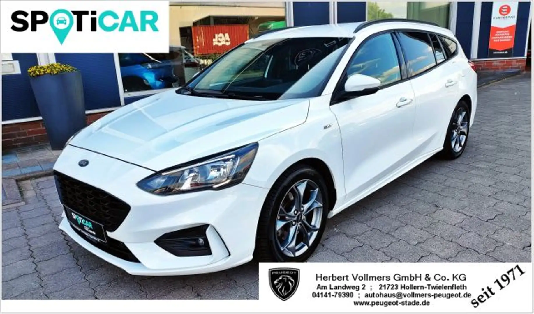 Ford Focus Turnier 1.0 EcoBoost Start-Stopp-System ST-LINE Blanc - 1