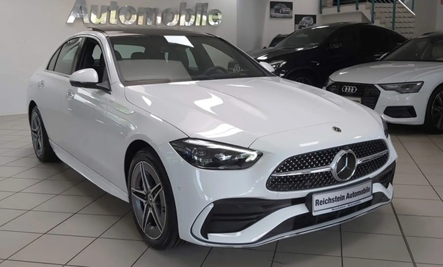 Mercedes-Benz C 300 e AMG PANO TOTW DISTR 360° AHK NETTO 40400 Weiß - 2