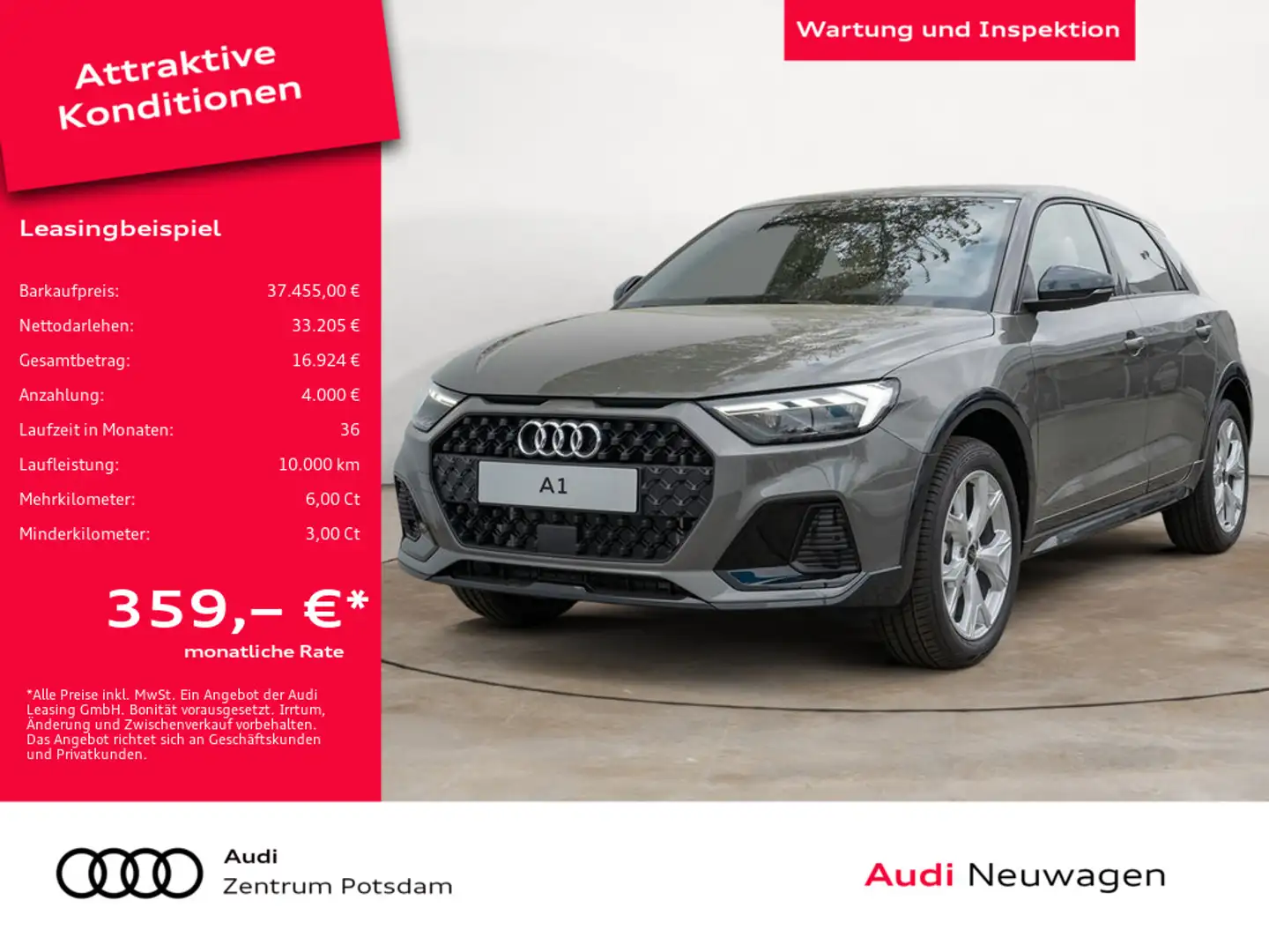 Audi A1 allstreet 30 TFSI KLIMA SHZ KAMERA LED Grau - 1