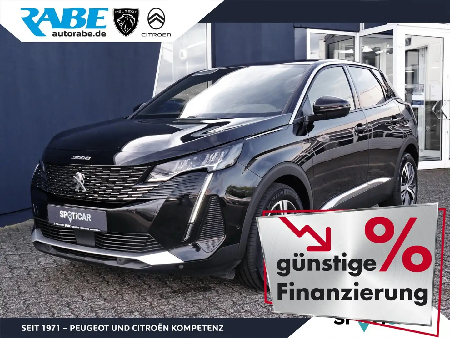 Peugeot 3008 Allure Pack 130 BlueHDi Aut+Navi+ACC+Kamera Klima Noir - 1