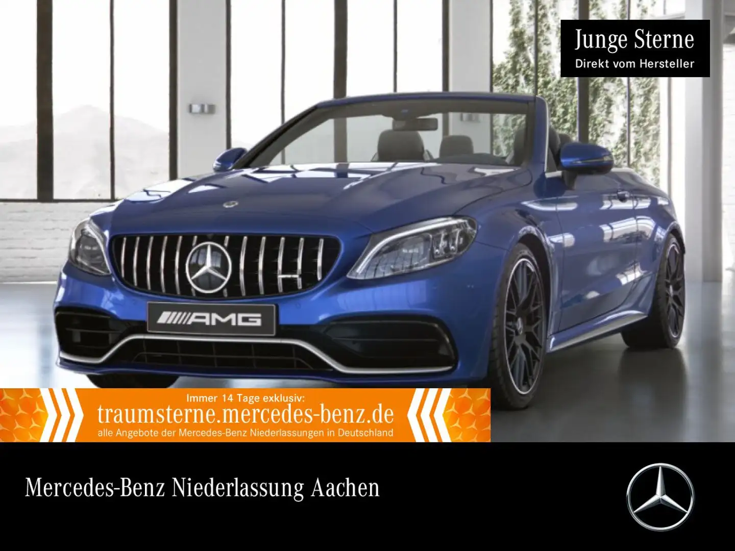 Mercedes-Benz C 63 AMG C 63 S Cabrio DRIVERS+360+MULTIBEAM+FAHRASS+19"+9G Blu/Azzurro - 1