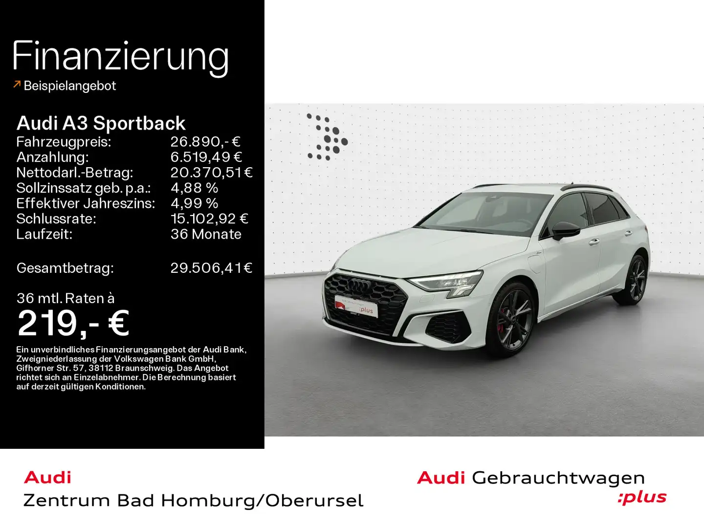 Audi A3 45 TFSI e S line*Optikpaket*LED*Sit Weiß - 1