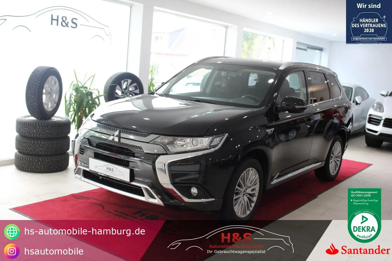 Mitsubishi Outlander PHEV Basis 4WD Sitzheizung*Klima Schwarz - 1