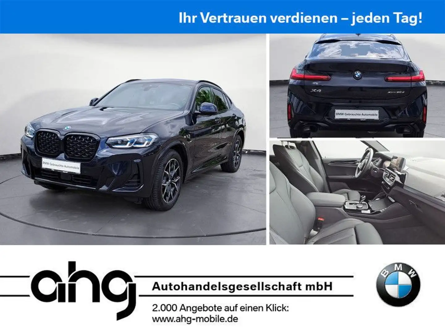 BMW X4 xDrive30d M SPORT HiFi AHK Head-Up Stop&Go St Schwarz - 1