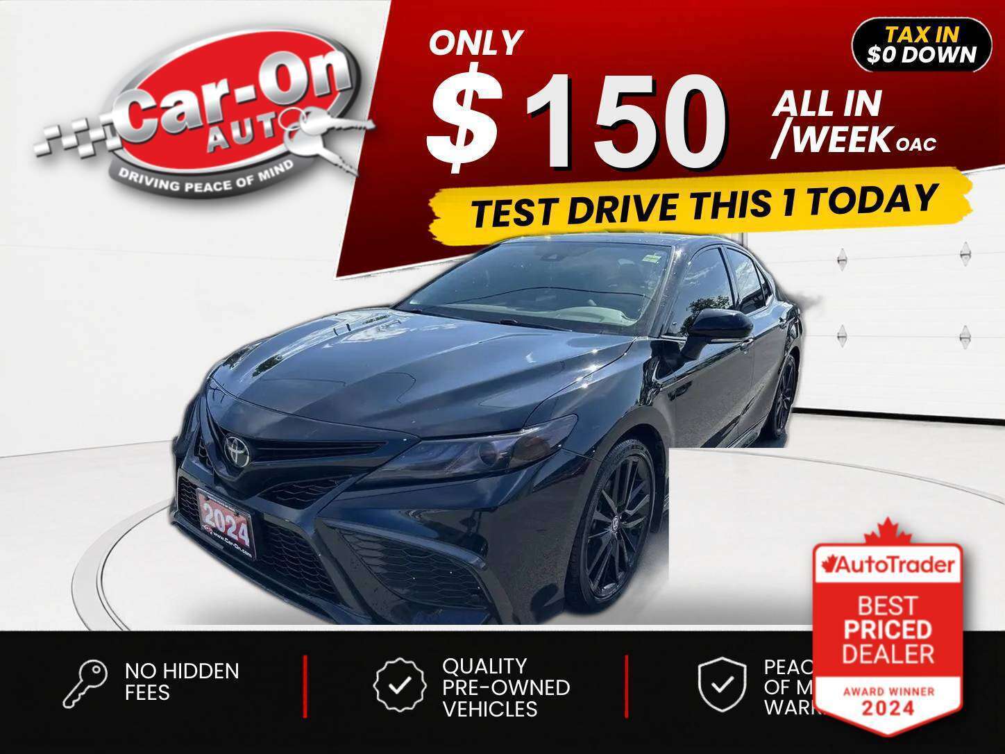 Black 2024 Toyota Camry Sedan All-Wheel Drive Automatic