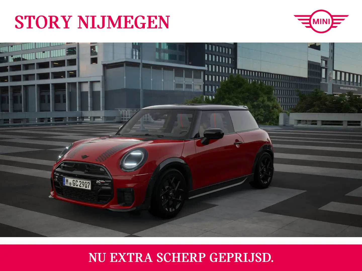 MINI Cooper C Hatchback Automaat / JCW / Pakket XL / 17" John Co Rouge - 1