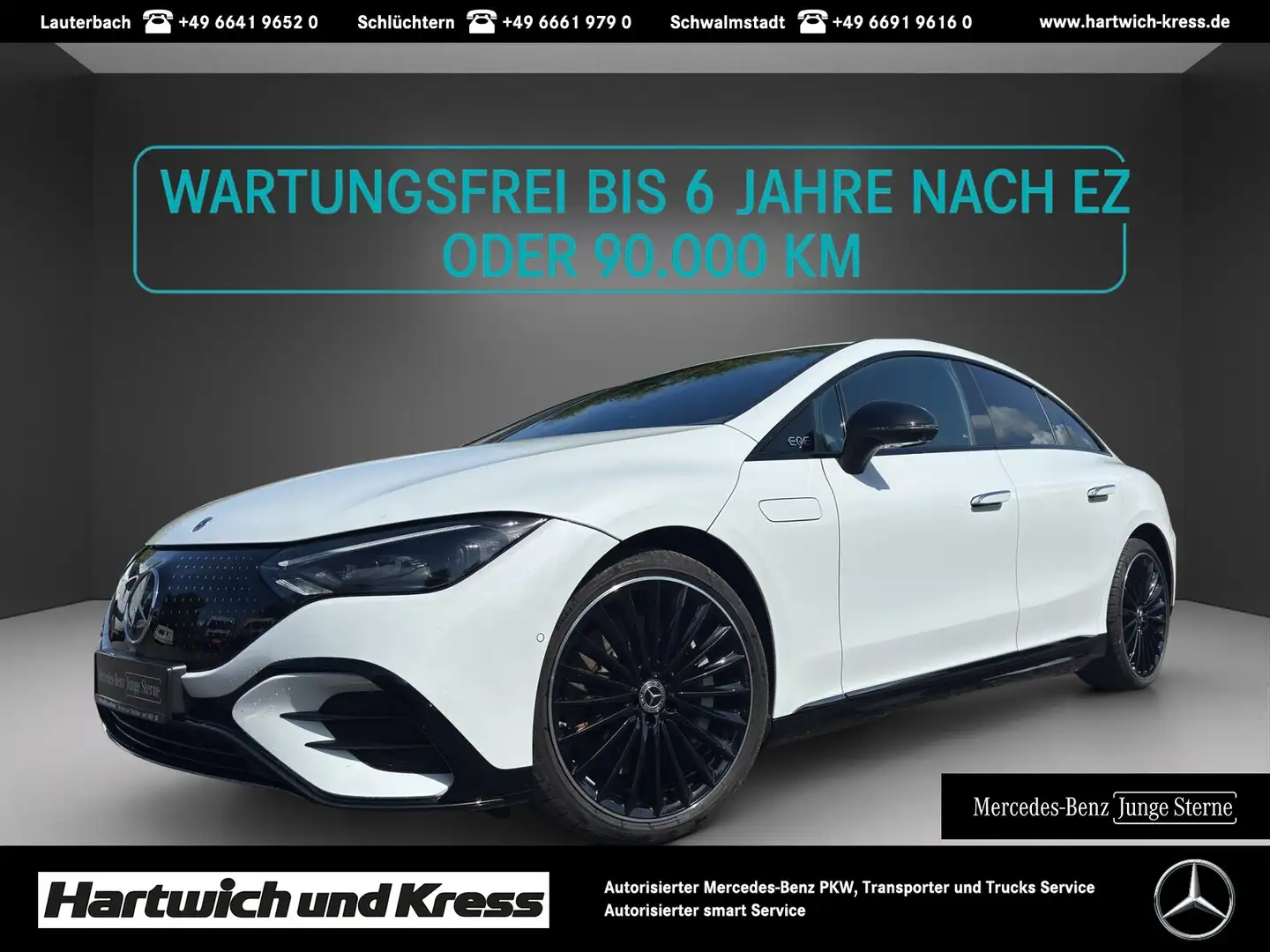 Mercedes-Benz EQE 350 EQE 350 4M AMG+Hyperscreen+AHK+Airmatic+HeadUp+ AM Weiß - 1