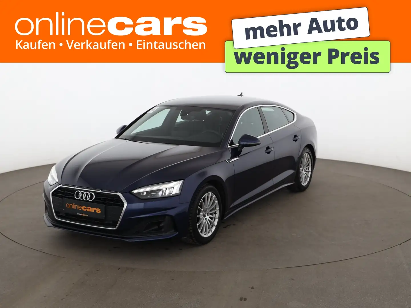 Audi A5 SB 35 TDI Aut MATRIX AHK LEDER NAVI R-CAM PDC Blau - 1