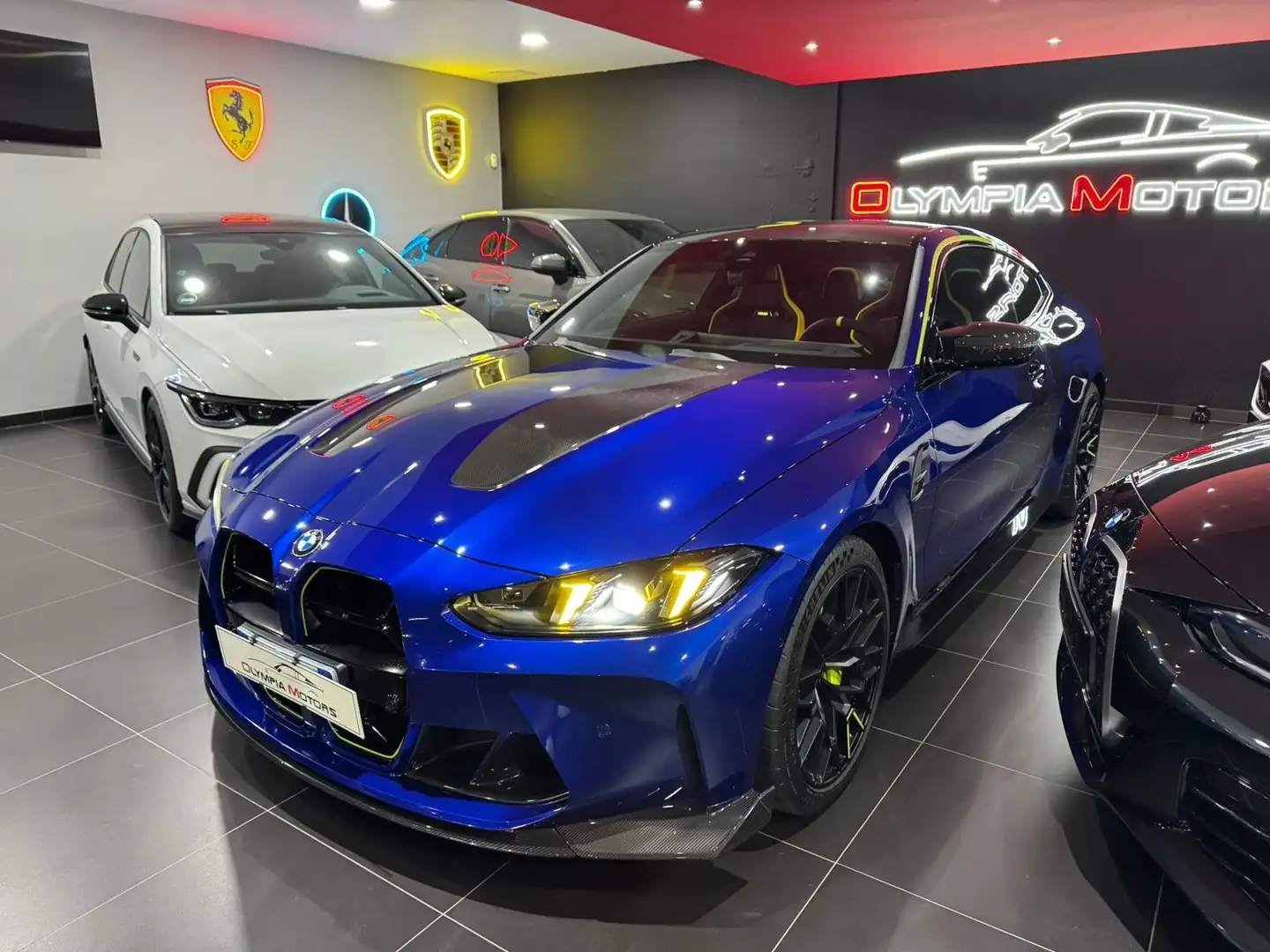 BMW M4 CS COUPE' XD EDITION VR46 1/46 LASER H&K CARBON Blu/Azzurro - 1