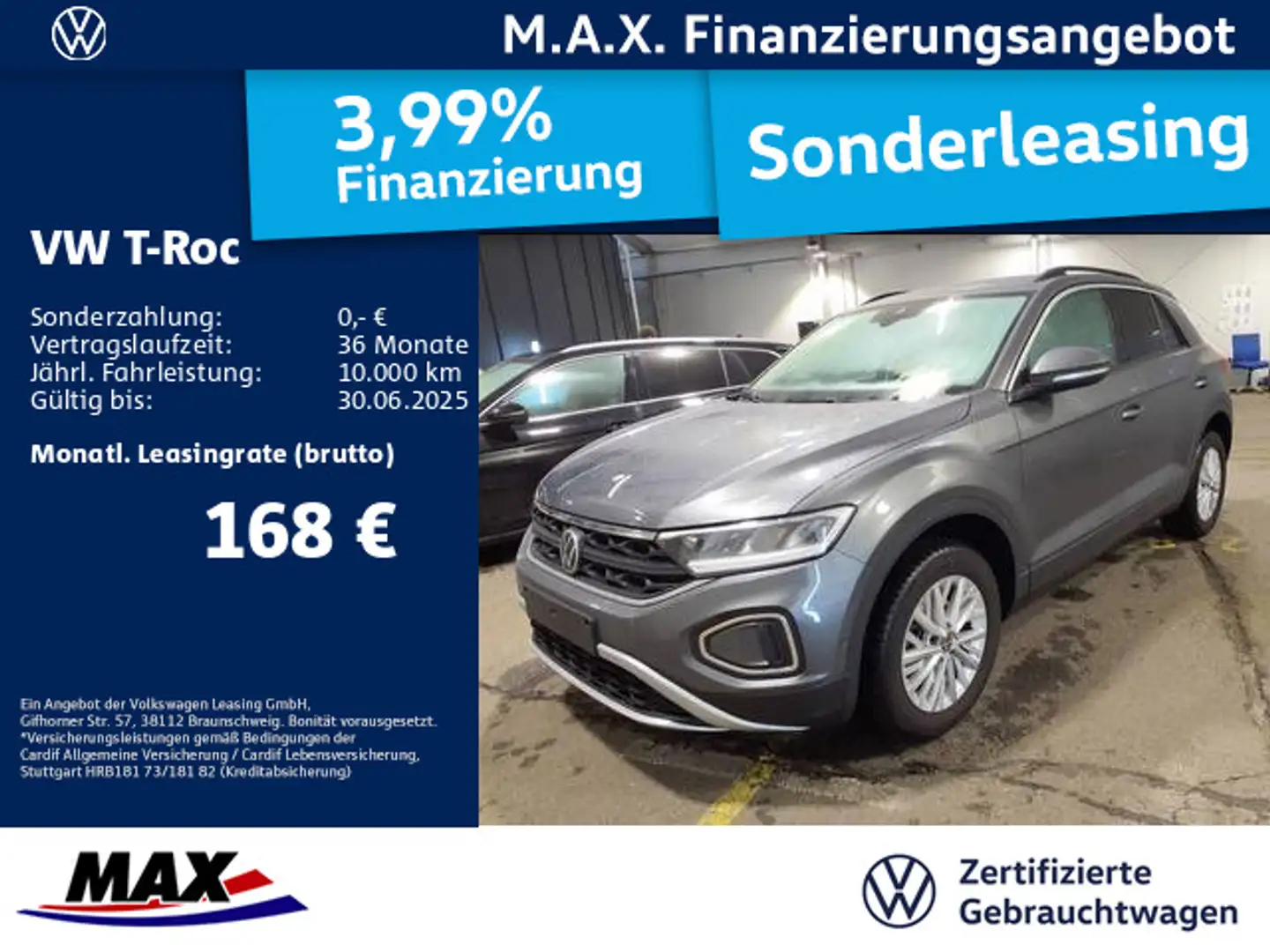 Volkswagen T-Roc 1.0 TSI LIFE LED+APP+DCP+NAVI+ALU+SITZHZG+ Grau - 1