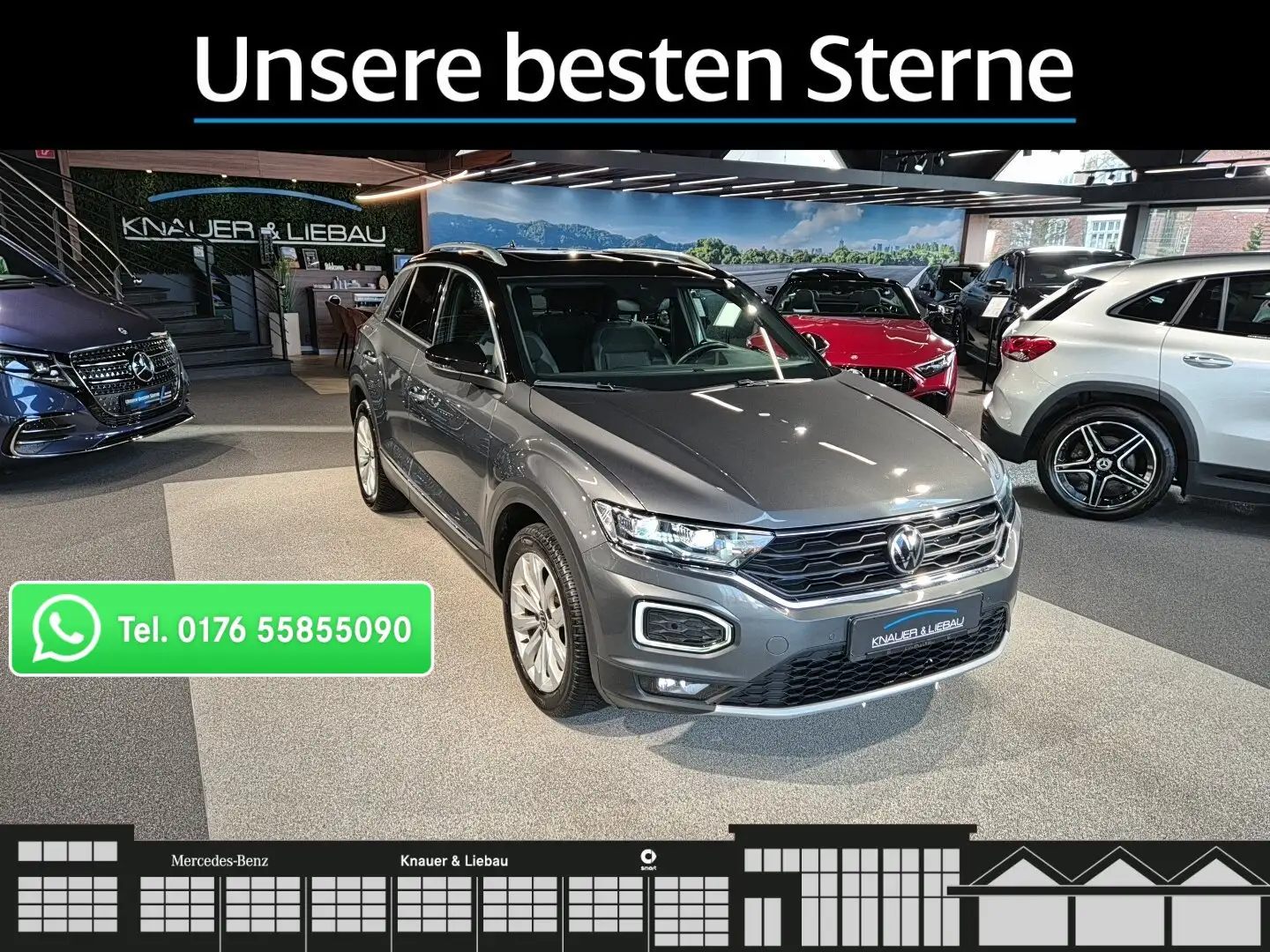 Volkswagen T-Roc T-Roc 1.5TSI Sport Pano*AHK*Cam*ACC*DAB*Stndhzg* Gris - 1