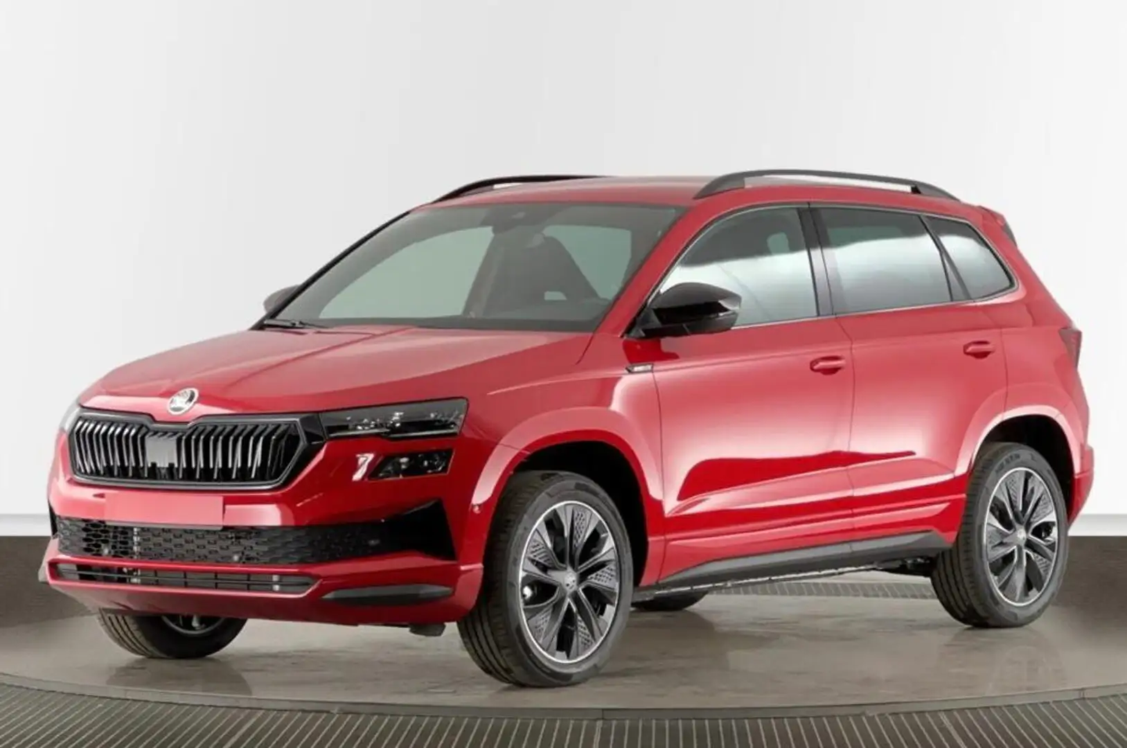 Skoda Karoq 1.5TSI Sportline DSG Matrix AHK Navi Rood - 1