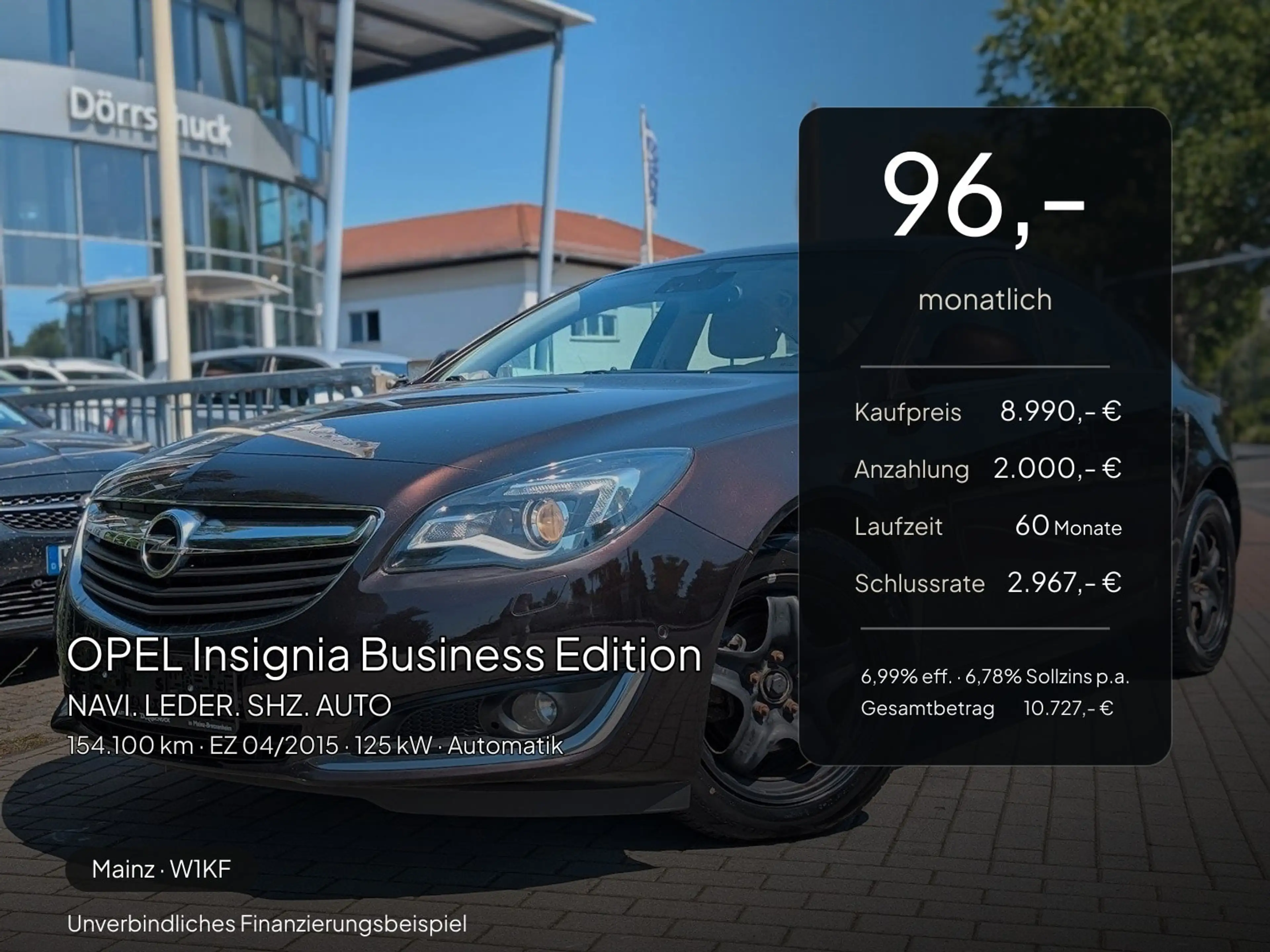 Opel Insignia Insignia Business Edition NAVI. LEDER. SHZ. AUTO — photo 2