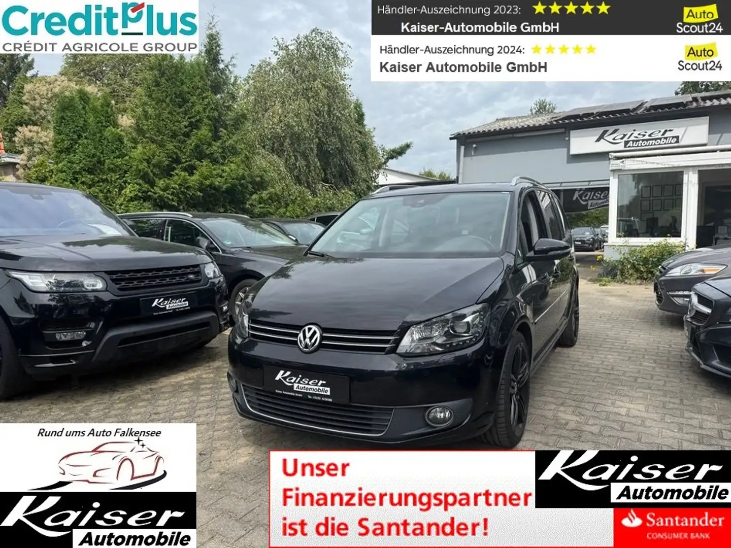 Volkswagen Touran Highline-Autom.-Panorama-Navi-Kamera-Xenon-AHK Schwarz - 1