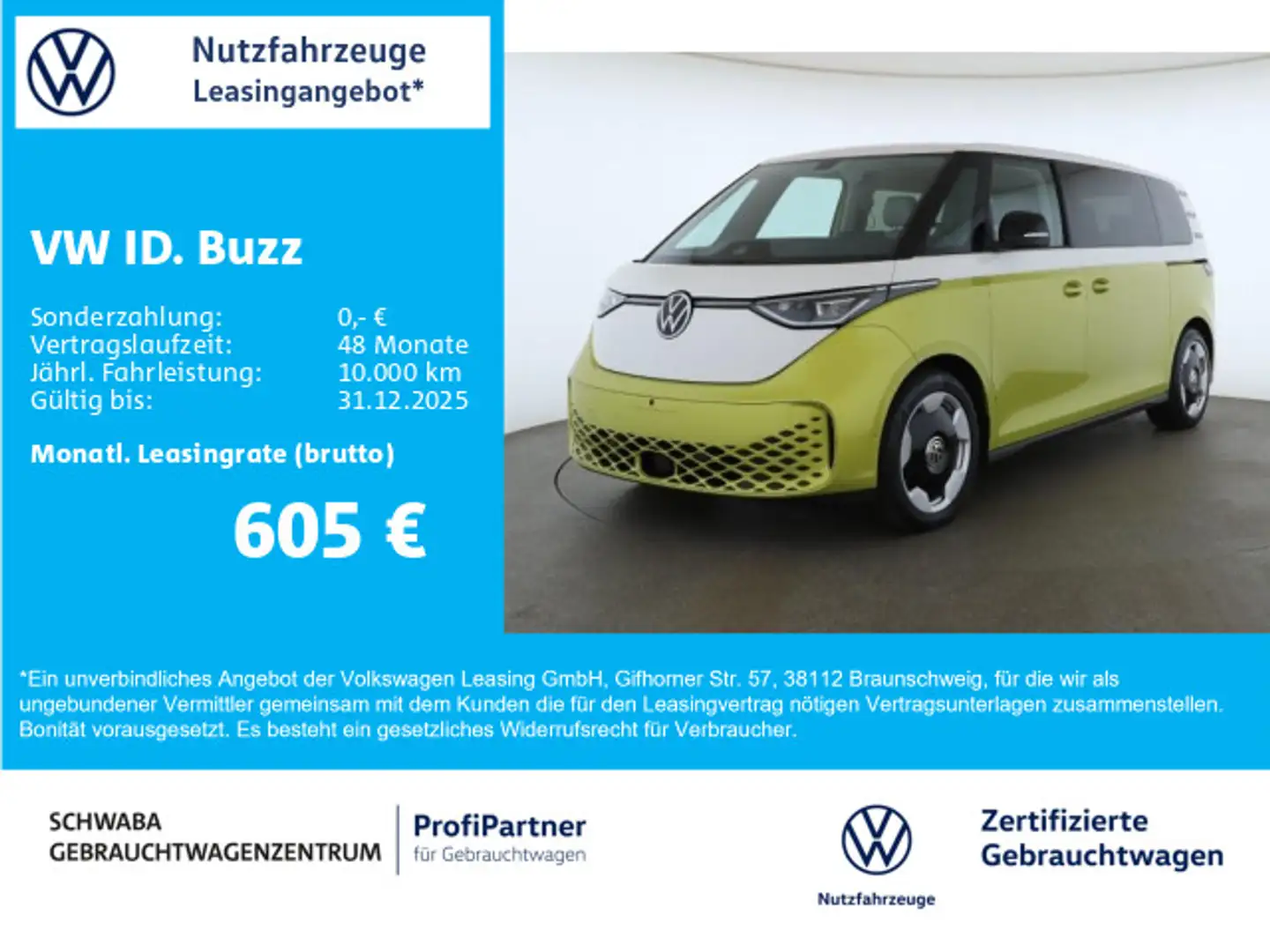 Volkswagen ID. Buzz ID.Buzz Pro LR/Lang *7Sitze*PANO*AHK*KAM*8-fach* Blanc - 1