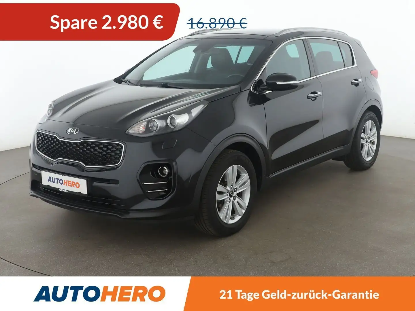 Kia Sportage 1.7 CRDi Spirit 2WD *SHZ*PANO*ALU*AHK*PDC*TEMPO* Schwarz - 1