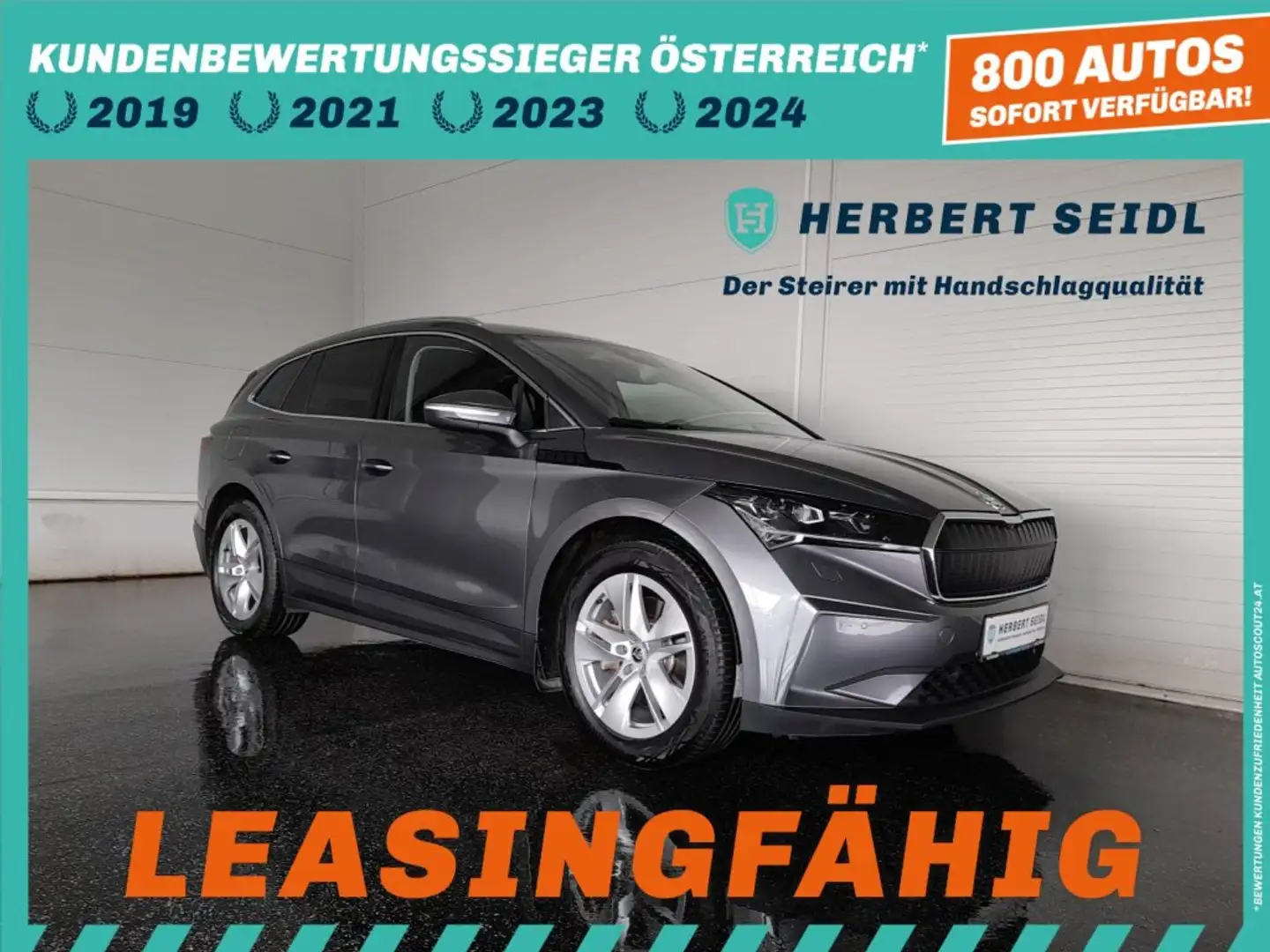 Skoda Enyaq IV 4x4 82kWh Aut. *VOLL LED / NAVI / KAMERA / TEILLEDER / STANDHEIZUNG / LENKRAD- & SITZHEIZUNG* Grau - 1