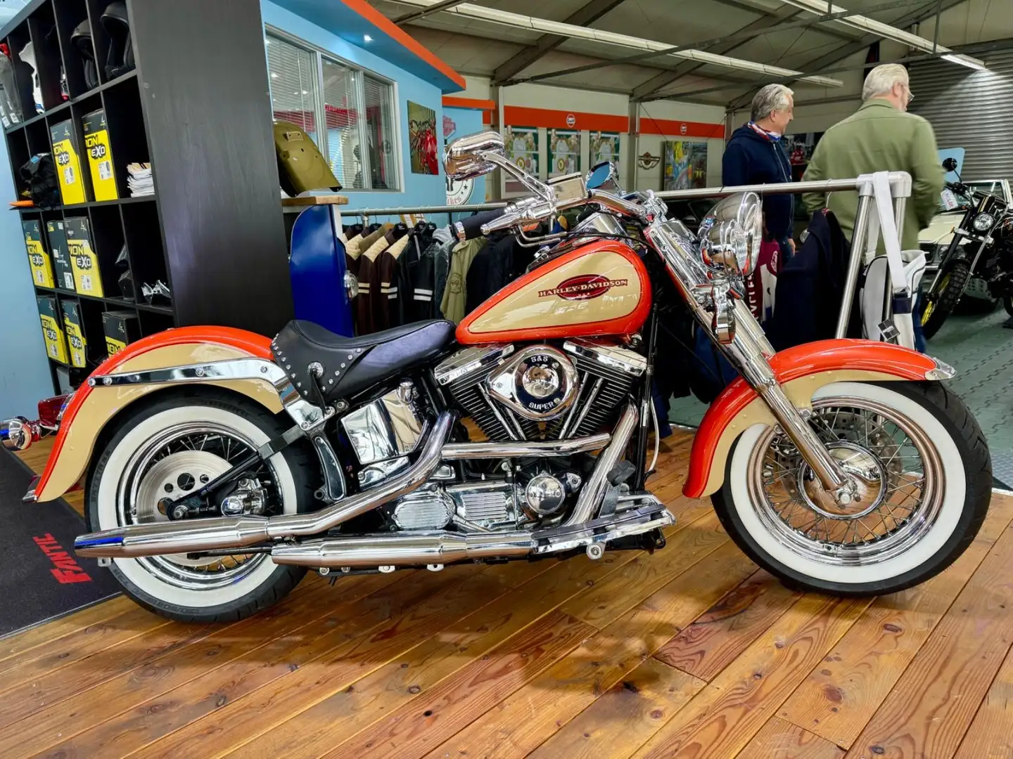 Harley-Davidson FLSTC Heritage Softail Classic Retro Fat Boy Evo Pomarańczowy - 1