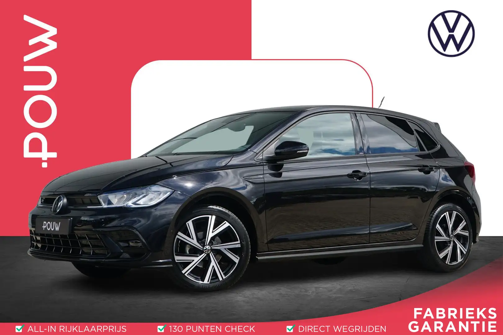 Volkswagen Polo 1.0 TSI 95pk R-Line | Apple Carplay/Android Auto | Noir - 1