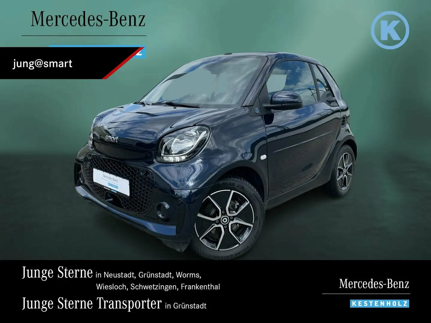 smart forTwo fortwo EQ 22KW+PASSION+SITZHZ+KLIMA+NAVI+TEMPO BC Azul - 1