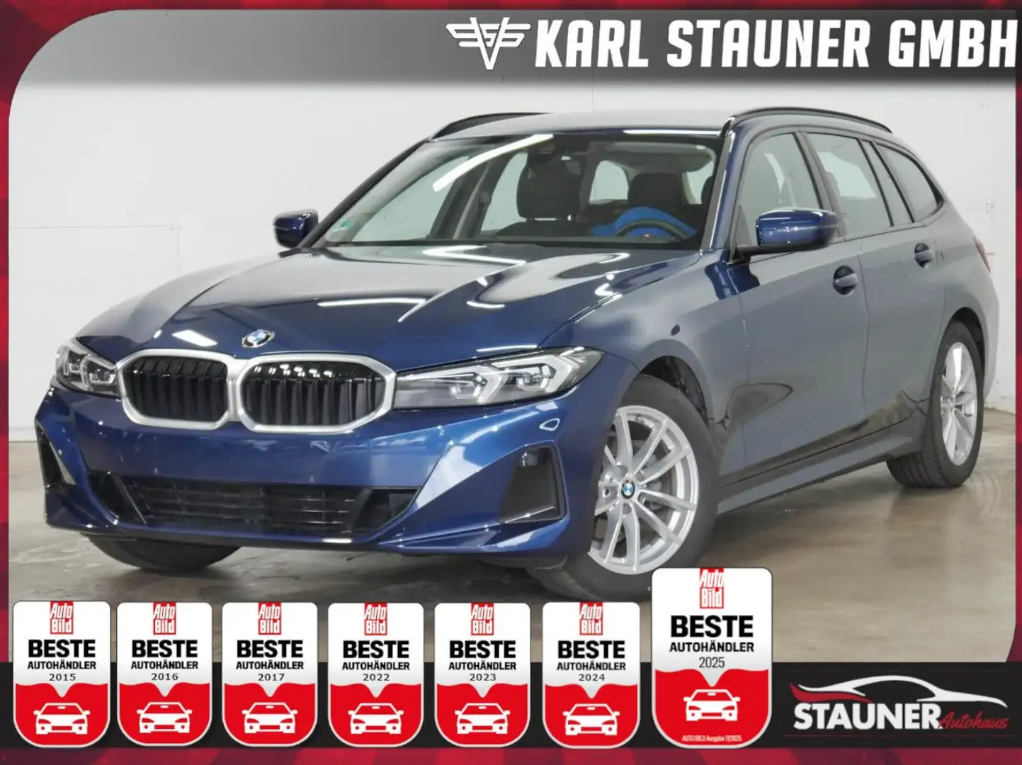 BMW 318 d Touring AHK PDC KLIMAAUTO DAB LED SHZ Blau - 1