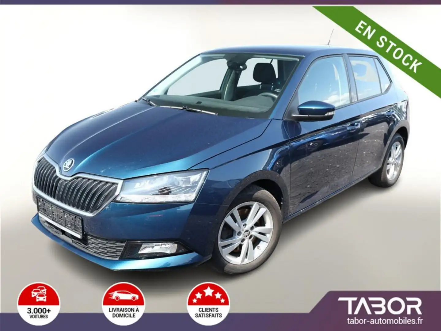 Skoda Fabia 1.0 TSI 95 DSG Style LED CAM GPS Bleu - 1