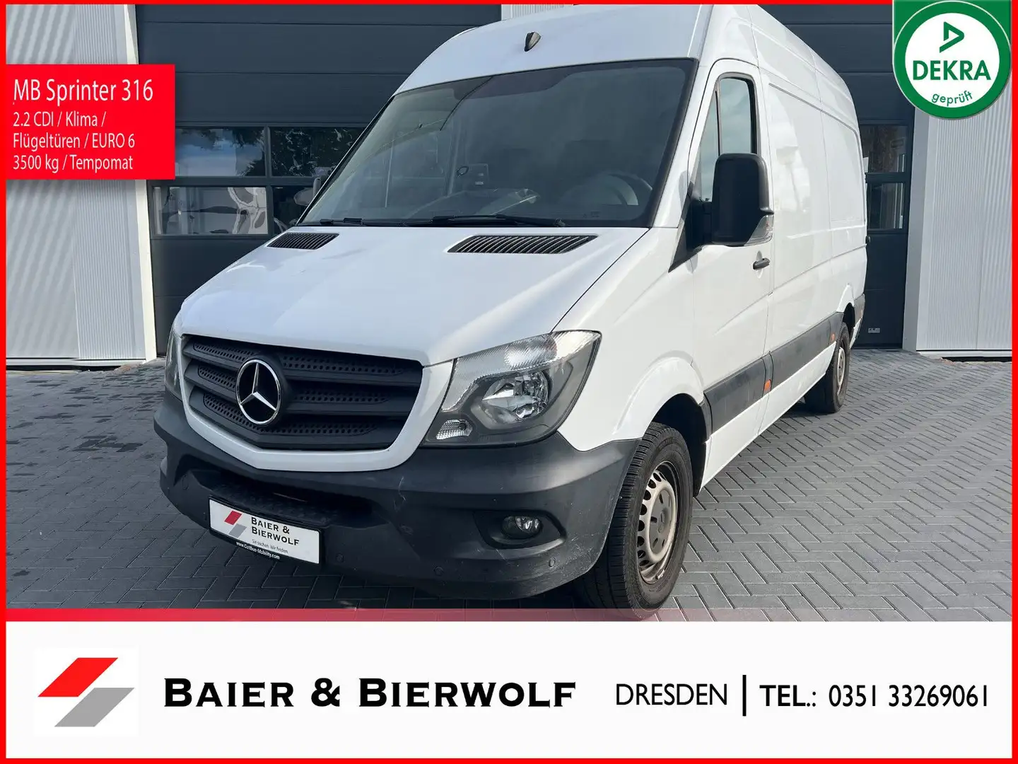 Mercedes-Benz Sprinter II Kasten 316 CDI H2 L2 Klima Kamera Blanc - 1
