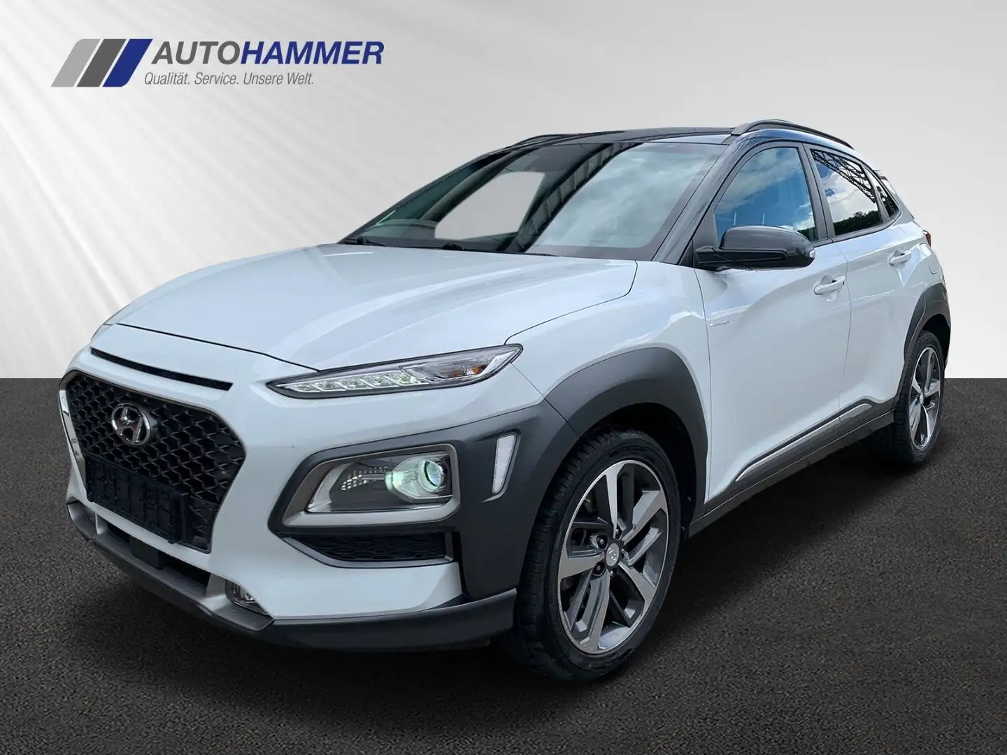 Hyundai KONA 1.6T DCT 4WD Premium Head-Up Leder Navi DL Blanc - 1