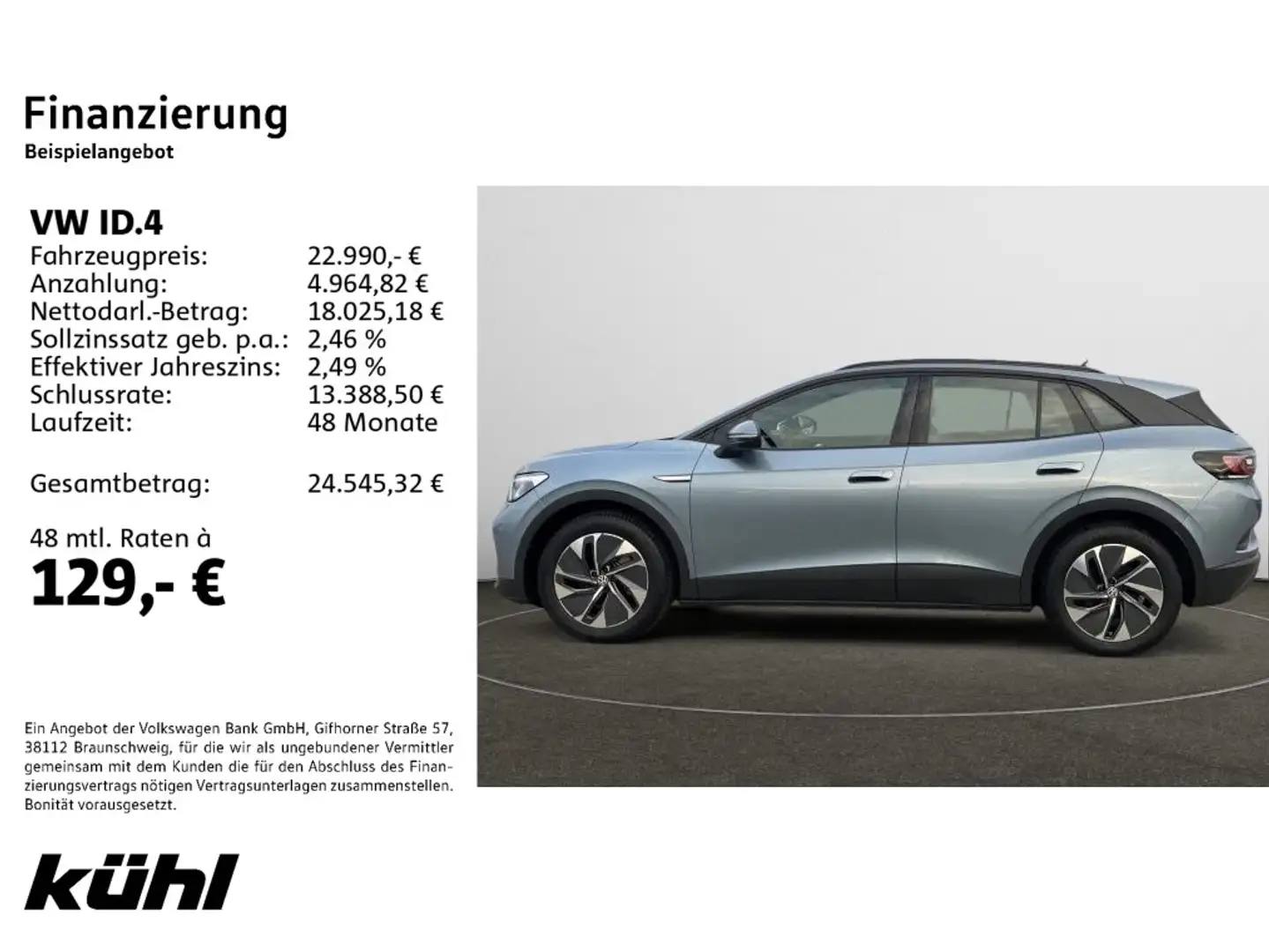 Volkswagen ID.4 125kW Pure Performance LM19,SHZ., Bleu - 2