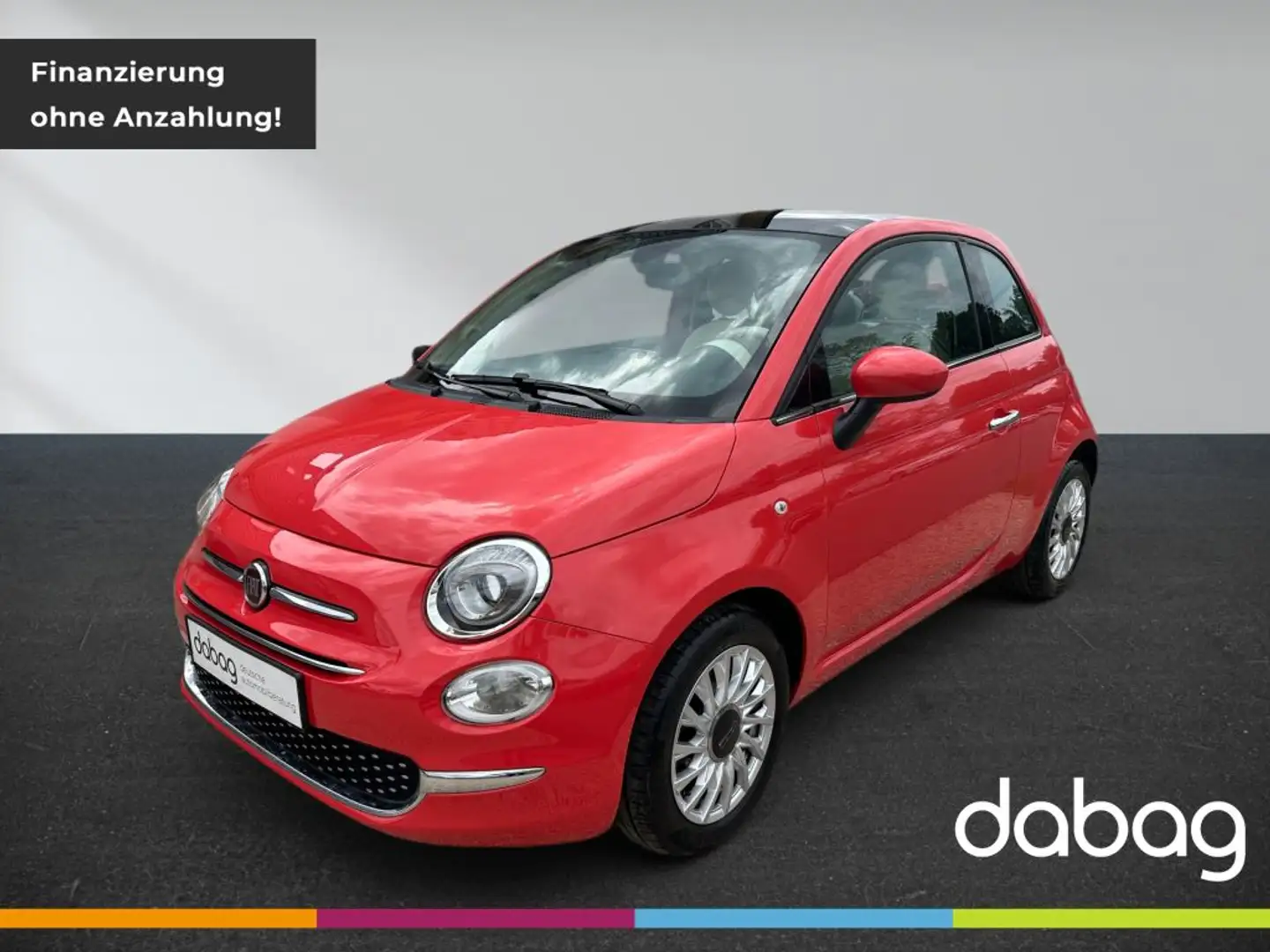 Fiat 500 500 1.2 8V 1Hand Panoramadach PDC SR+WR Orange - 1