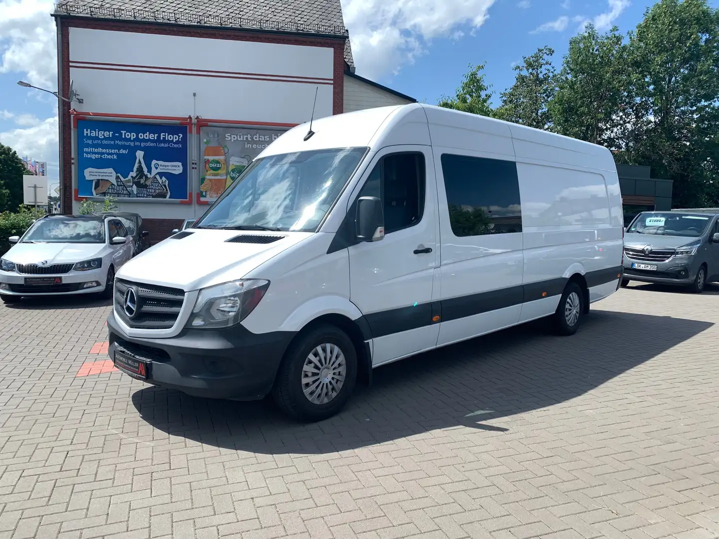 Mercedes-Benz Sprinter 3.0 L4/H3 190PS *AT*Doka 7-S *Navi *RFK Blanc - 1