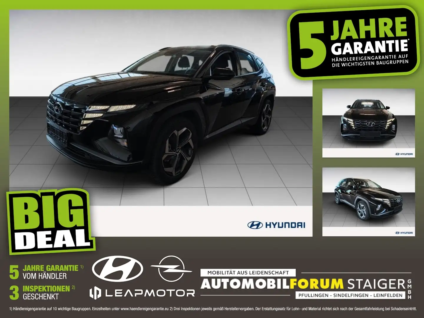 Hyundai TUCSON 1.6 T-GDI AWD 5 Jahre Garantie + 3 x Insp Noir - 1