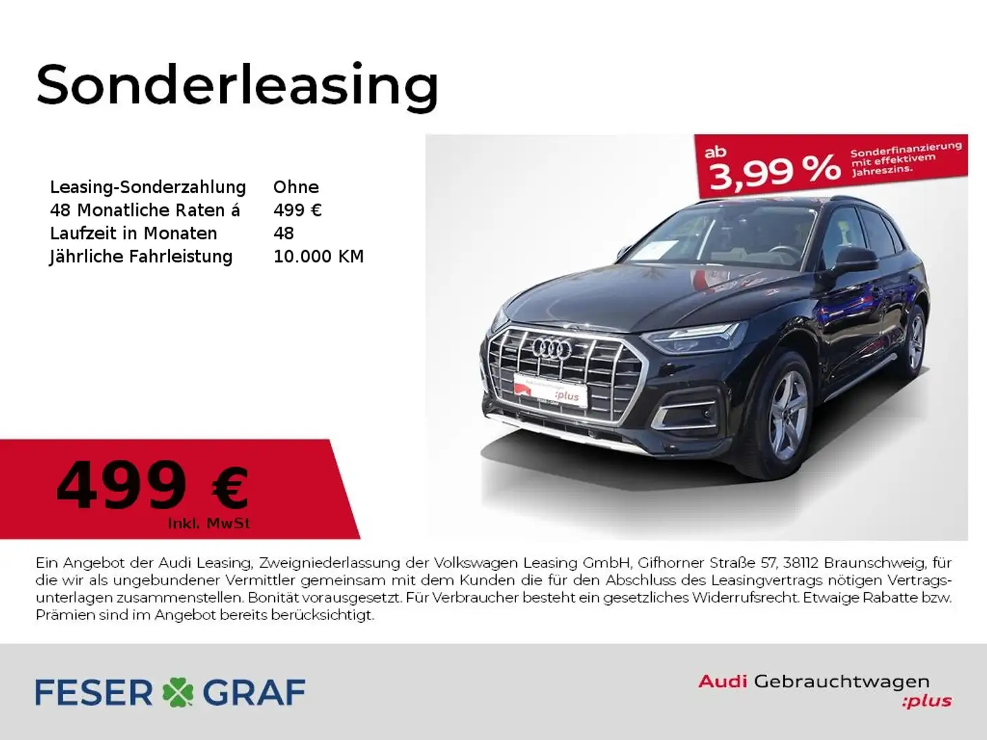 Audi Q5 Advanced 40TDI qu. S tronic AHK ACC 360° Pano Zwart - 1