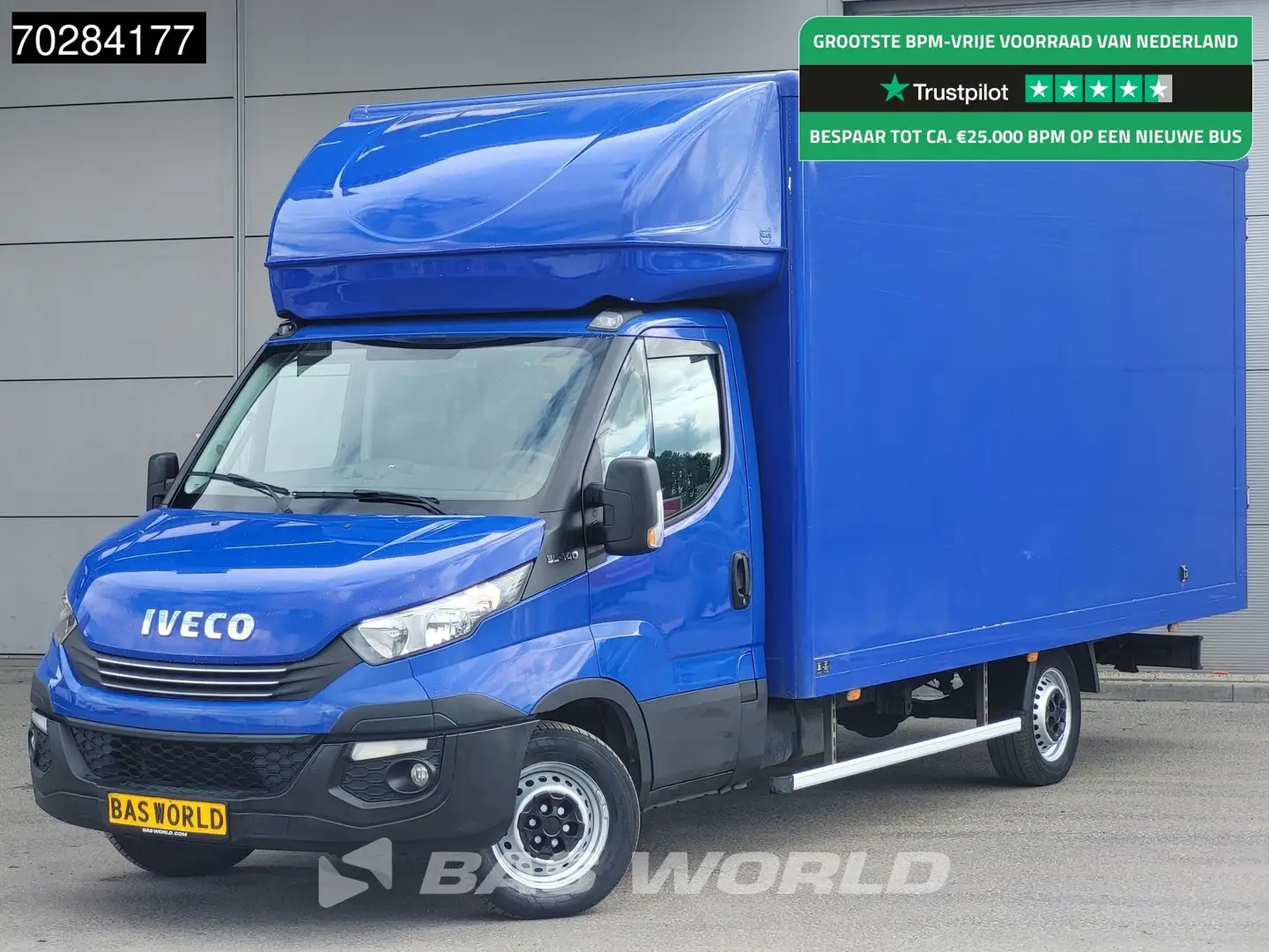 Iveco Daily 35S14 Automaat Bakwagen Achterdeuren 488cm lang! A Blauw - 1