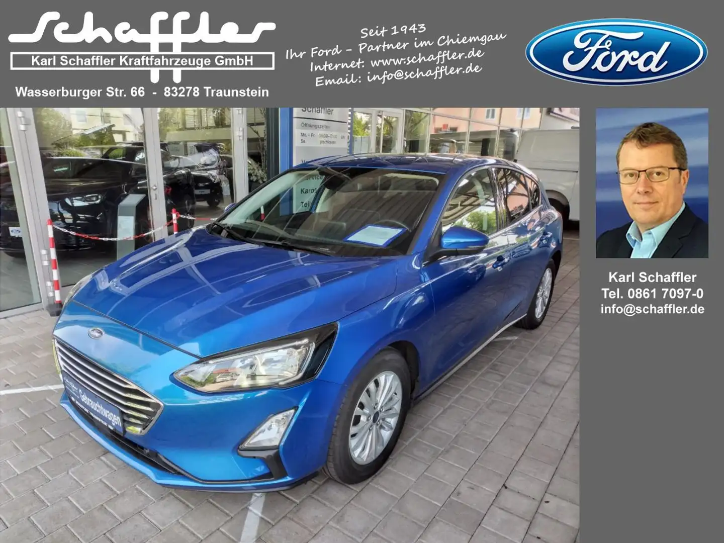 Ford Focus Titanium Bleu - 1