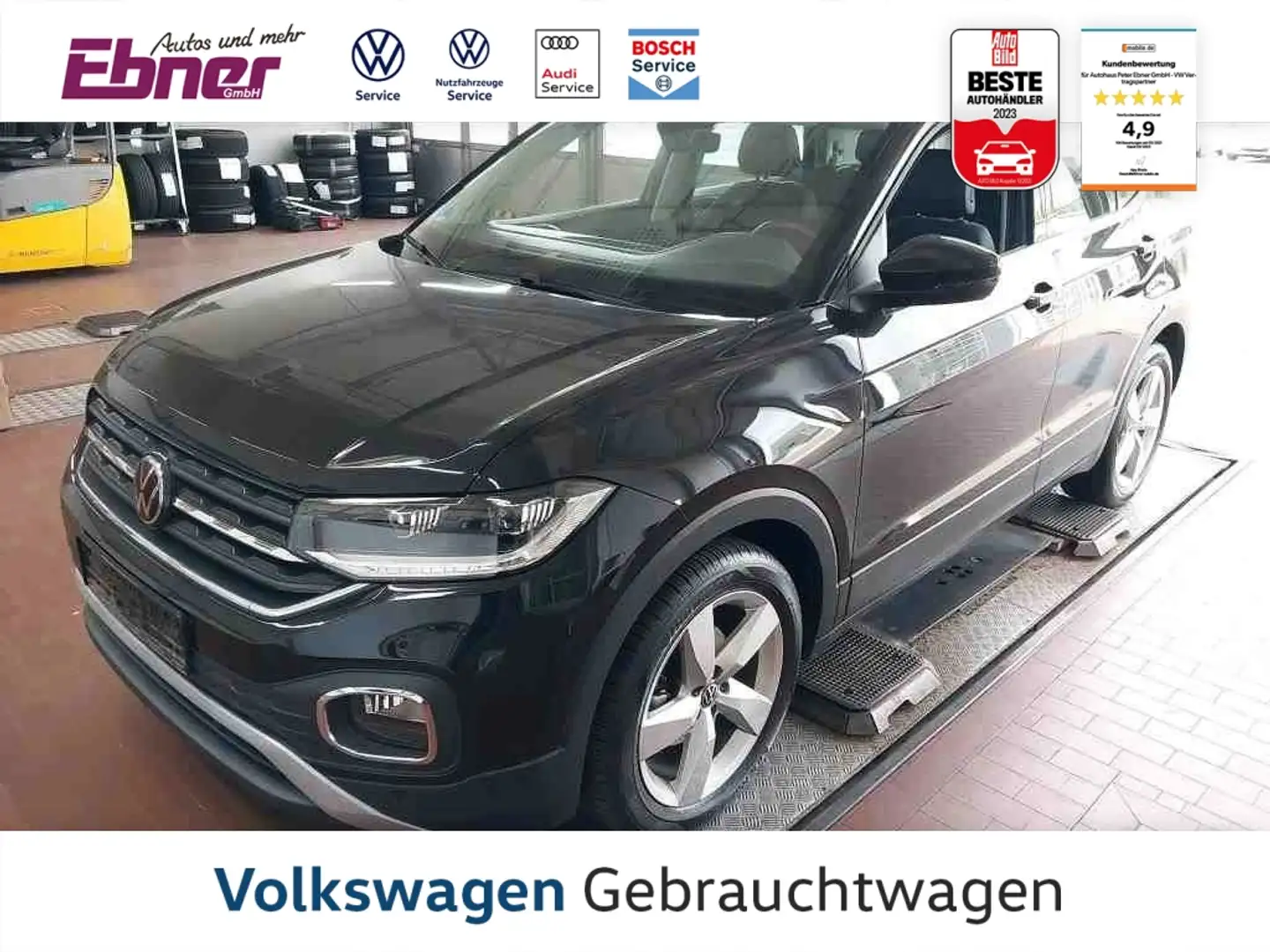 Volkswagen T-Cross STYLE 110PS TSI DSG ACC+KAMERA+LED+NAVI+APP+DIGI+1 Schwarz - 1